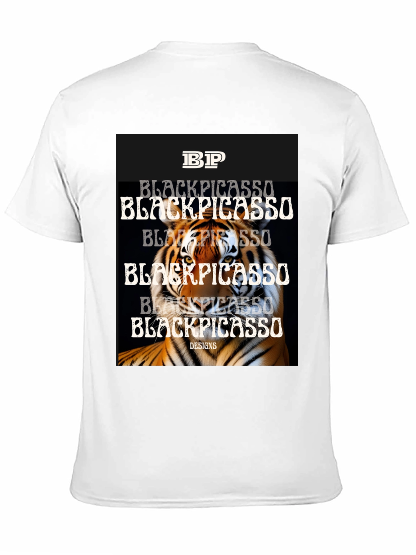 Black Picasso Tiger Graphic Tee