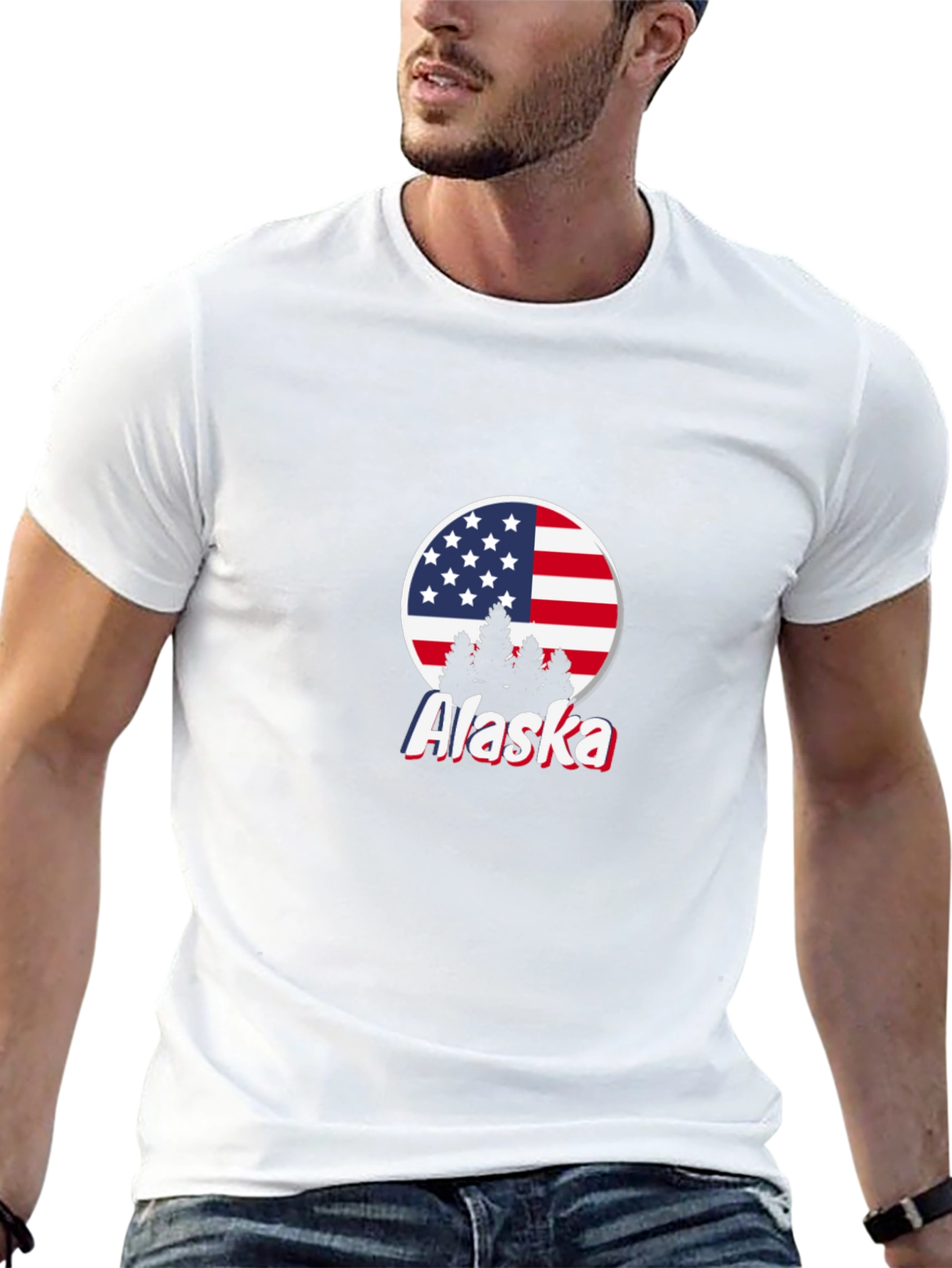 Alaska US Flag Graphic T-Shirt