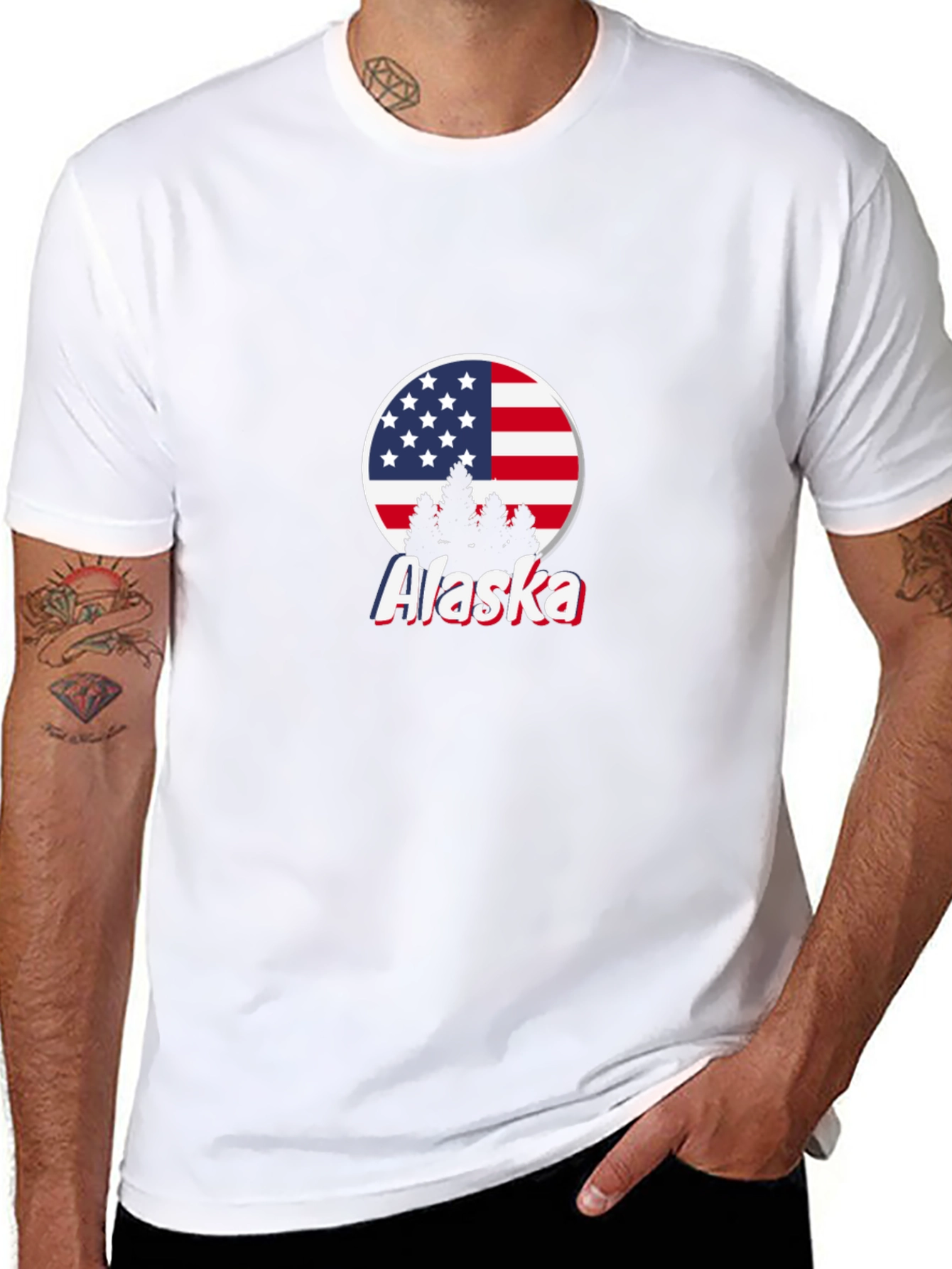 Alaska US Flag Graphic T-Shirt