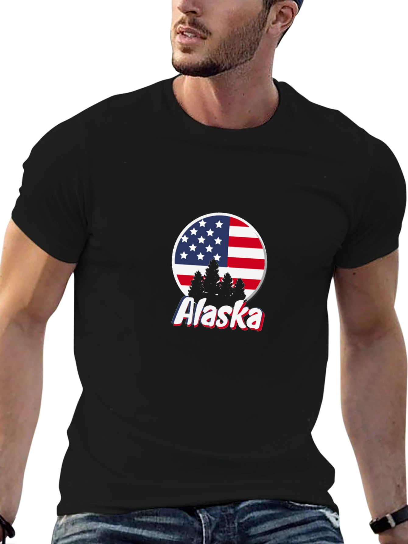 Alaska US Flag Graphic T-Shirt