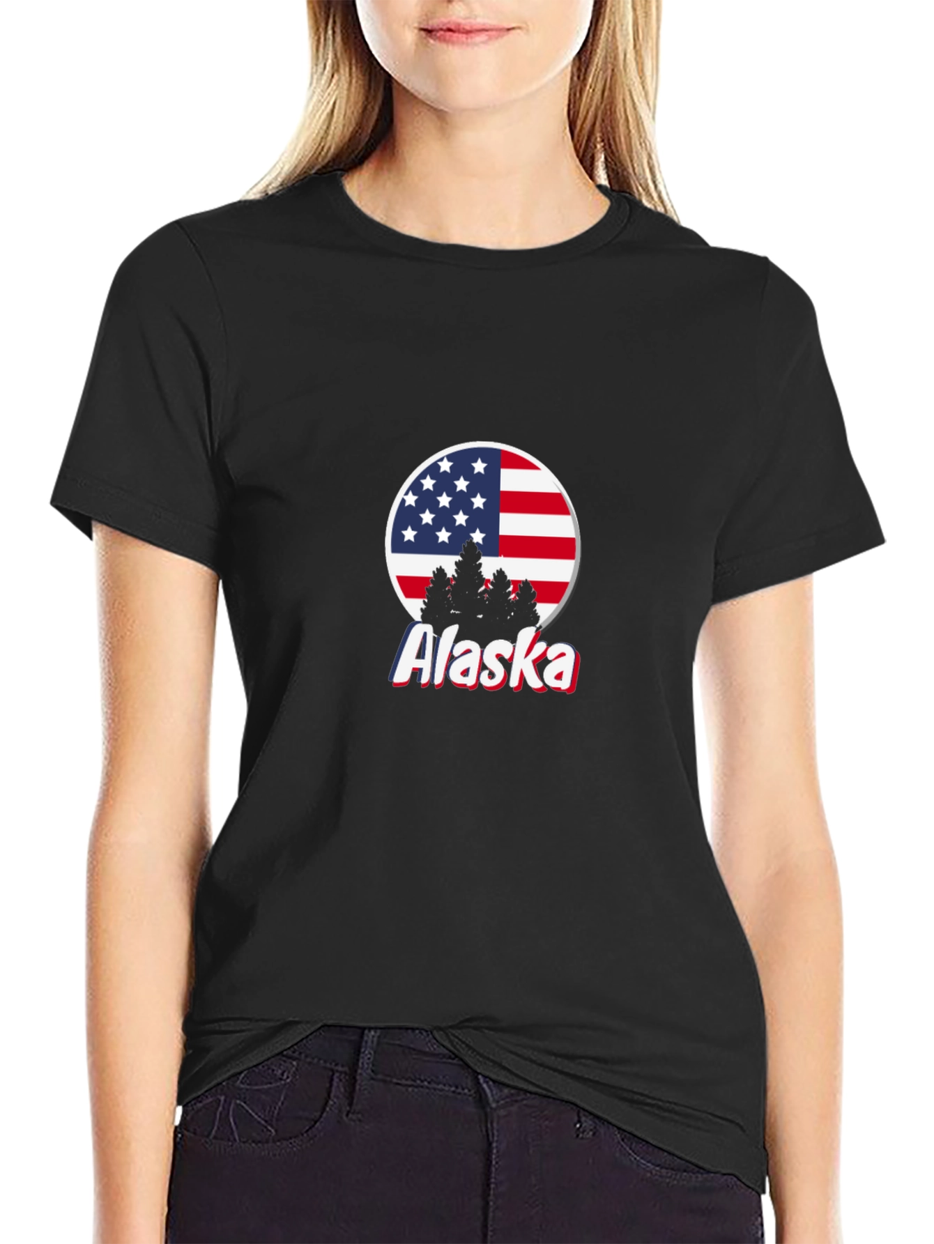 Alaska US Flag Graphic T-Shirt