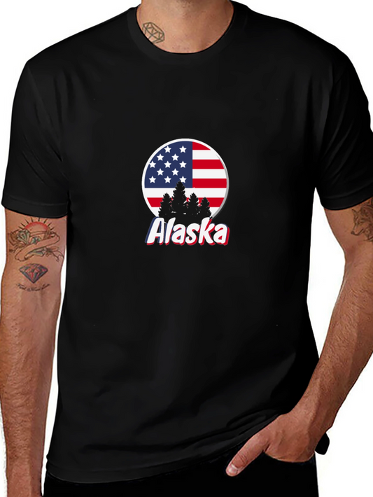 Alaska US Flag Graphic T-Shirt