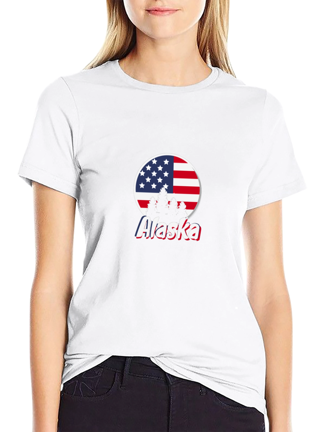 Alaska US Flag Graphic T-Shirt