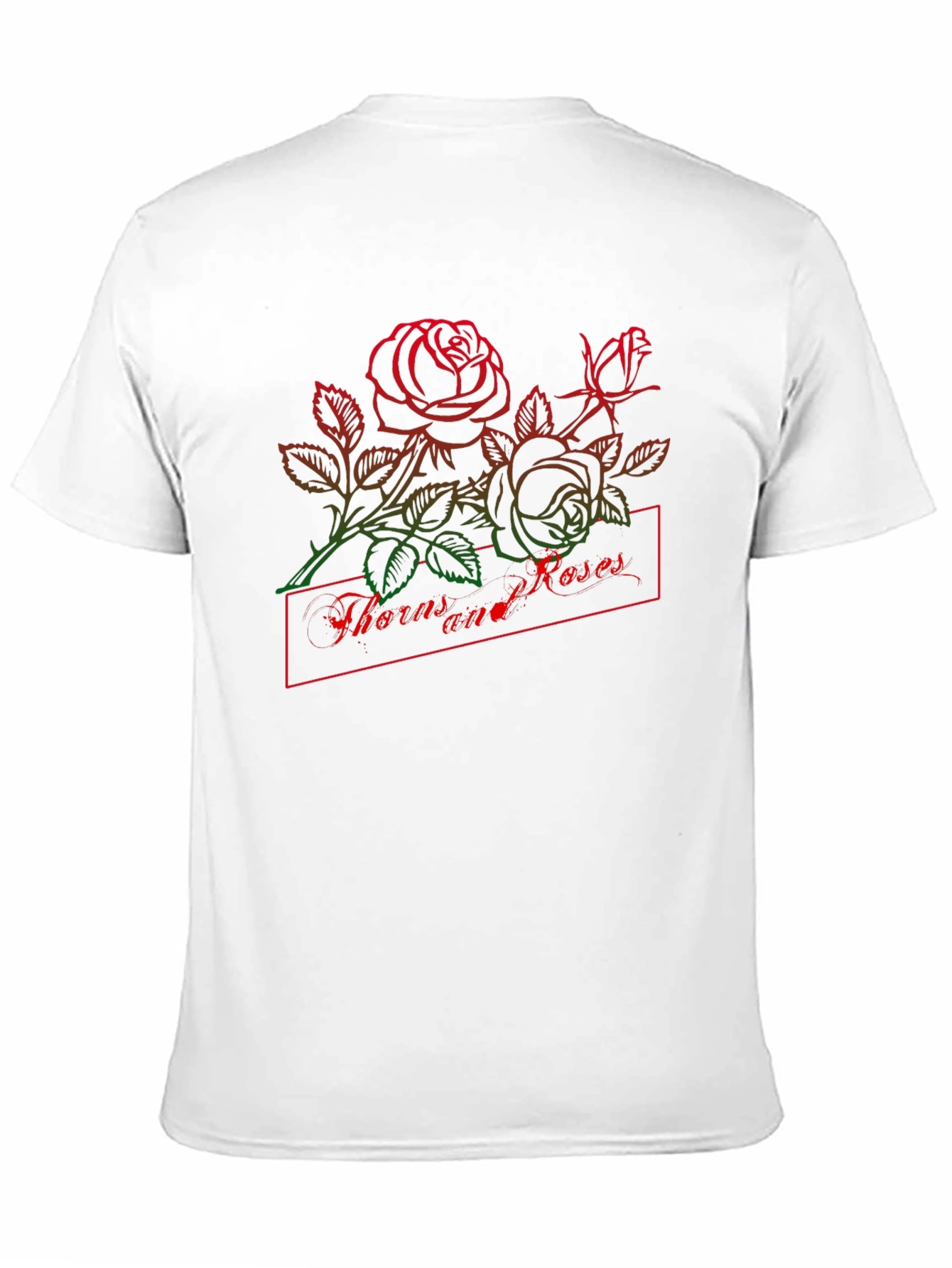 Thorns and Roses Graphic Black T-Shirt