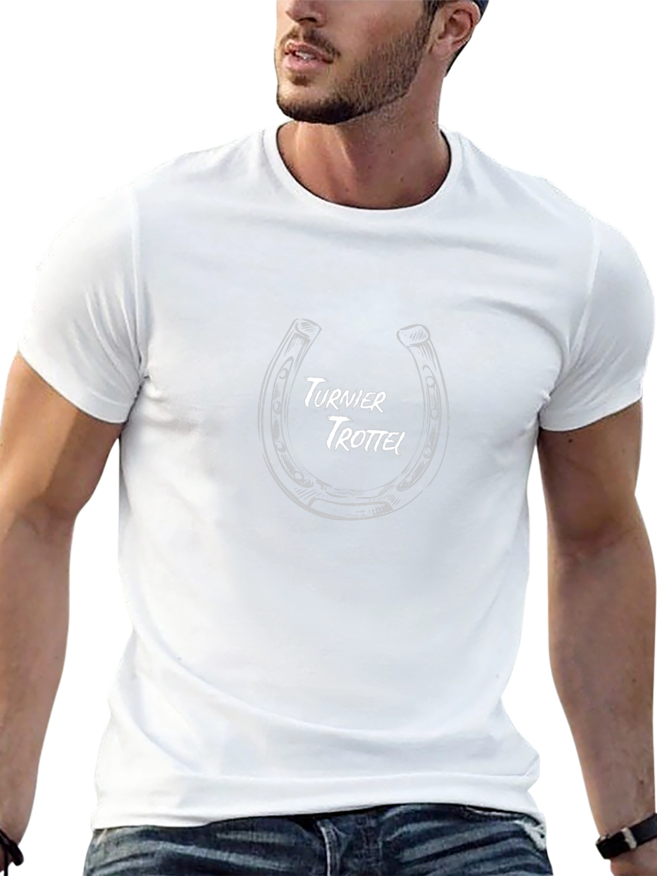 Turnier Trottel Horseshoe Graphic Tee - Black Cotton