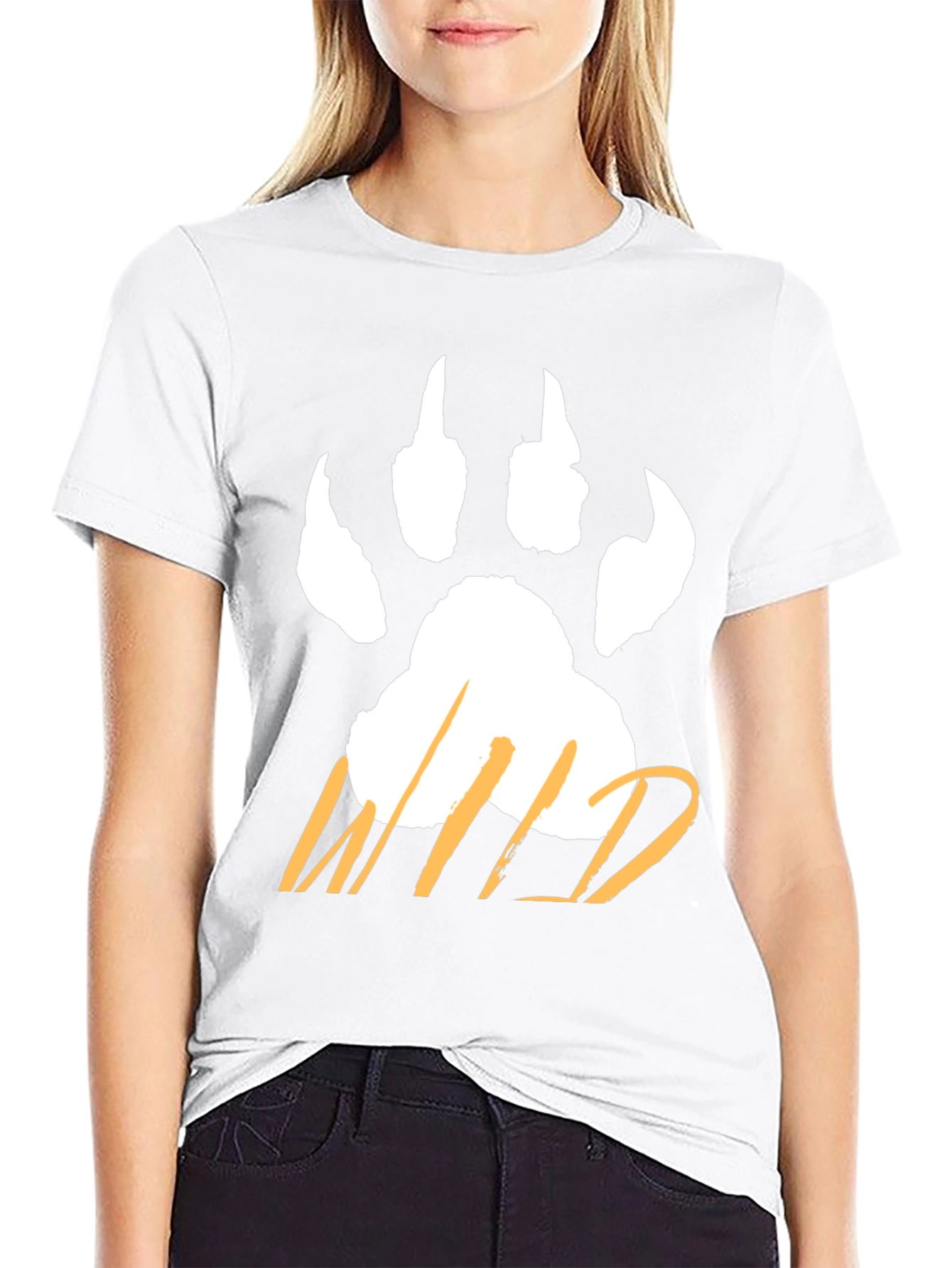 Wild Paw Print T-Shirt - Casual Graphic Tee
