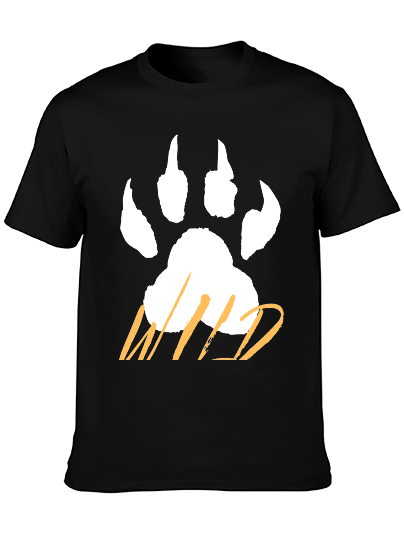 Wild Paw Print T-Shirt - Casual Graphic Tee