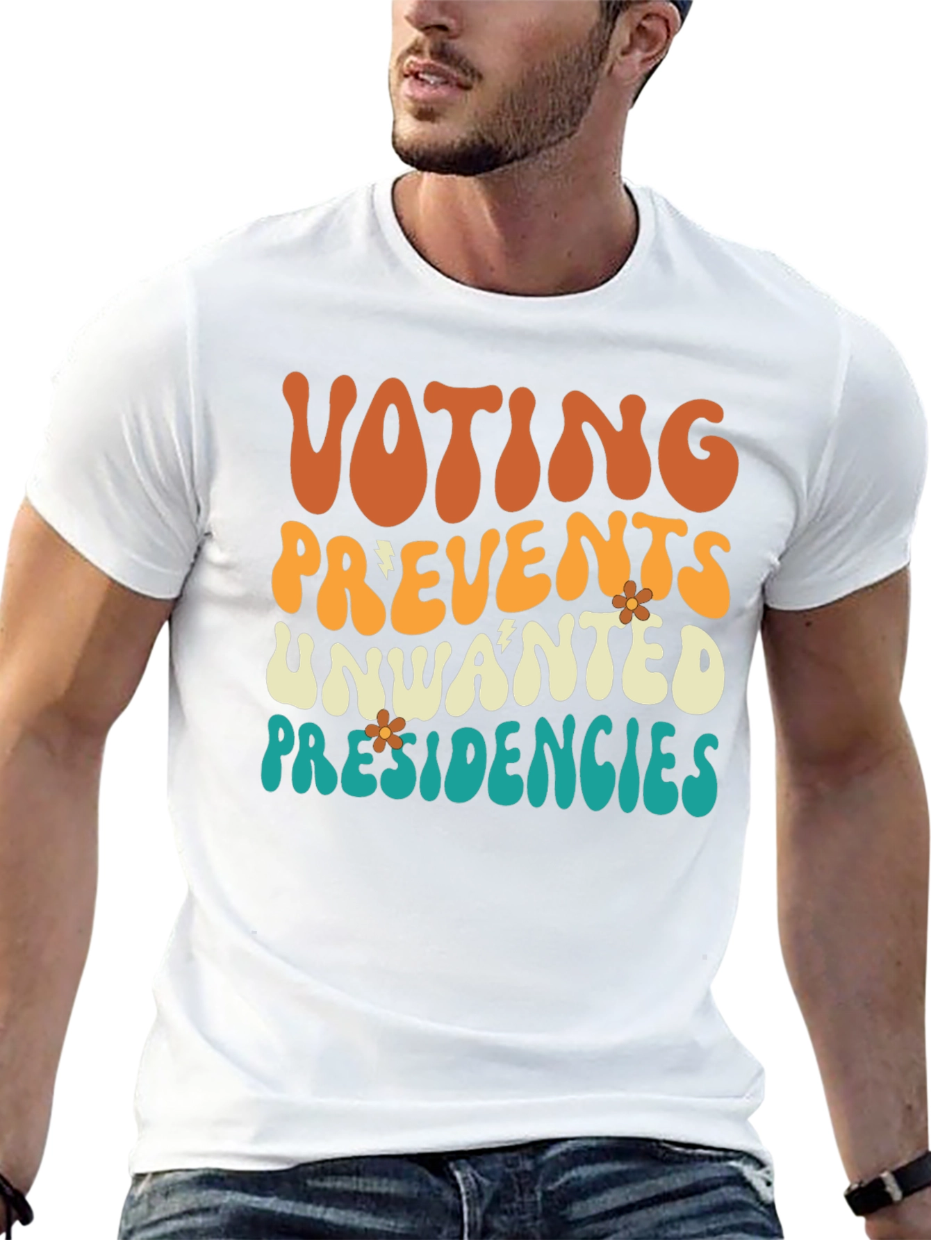 Voting Prevents Unwanted Presidencies Black Graphic Tee