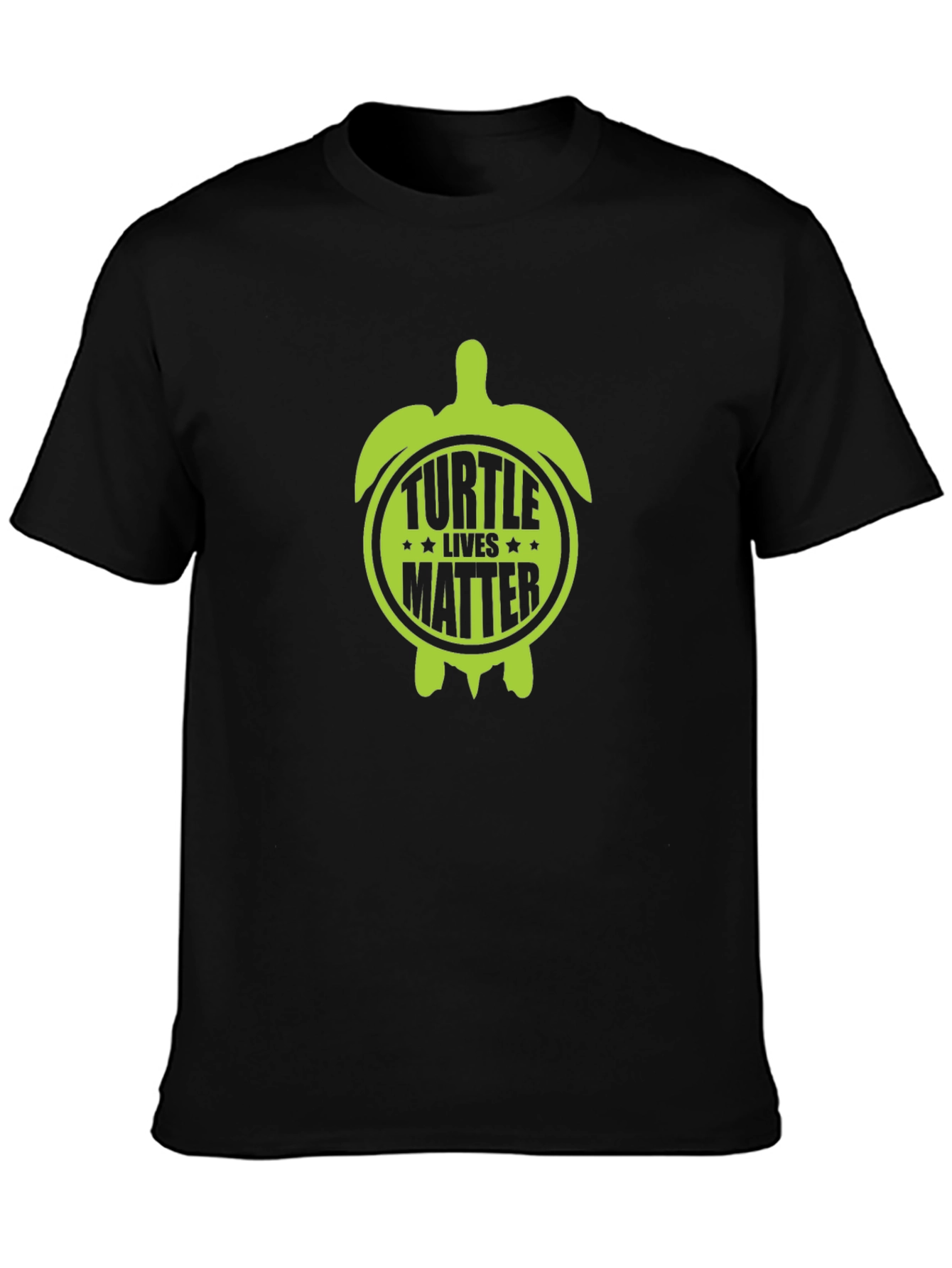 Turtle Lives Matter Graphic Tee - Black Cotton T-Shirt