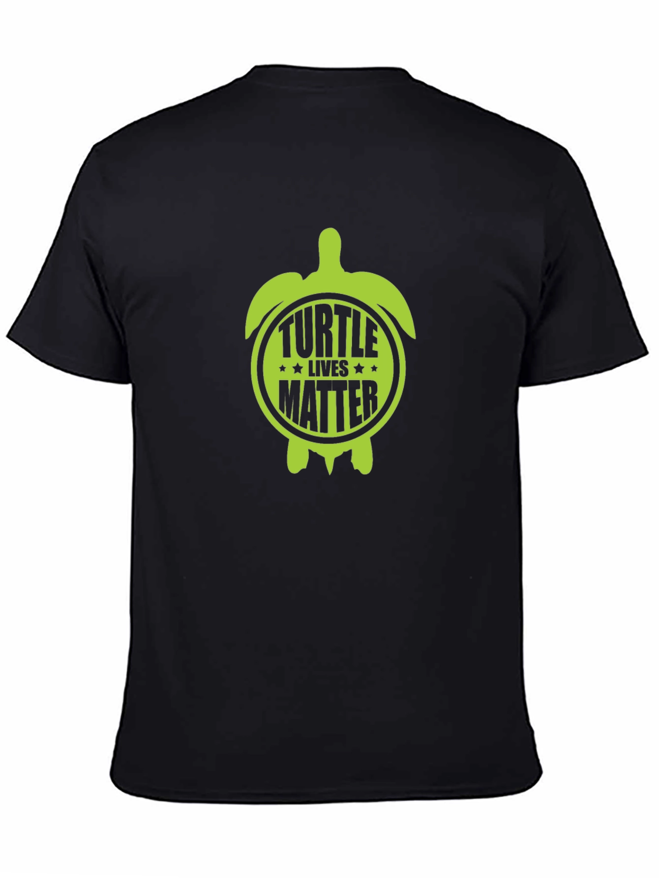 Turtle Lives Matter Graphic Tee - Black Cotton T-Shirt