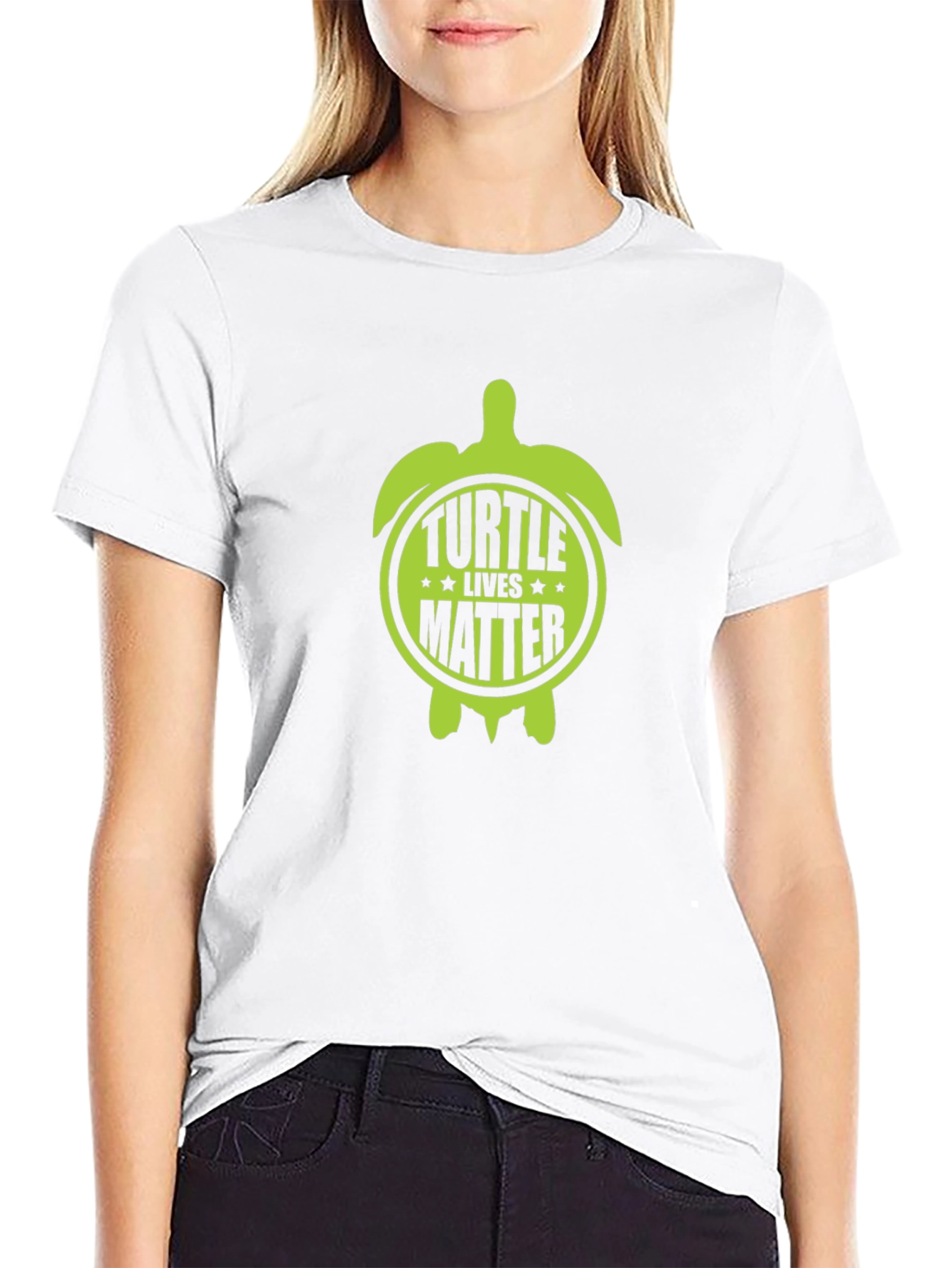 Turtle Lives Matter Graphic Tee - Black Cotton T-Shirt