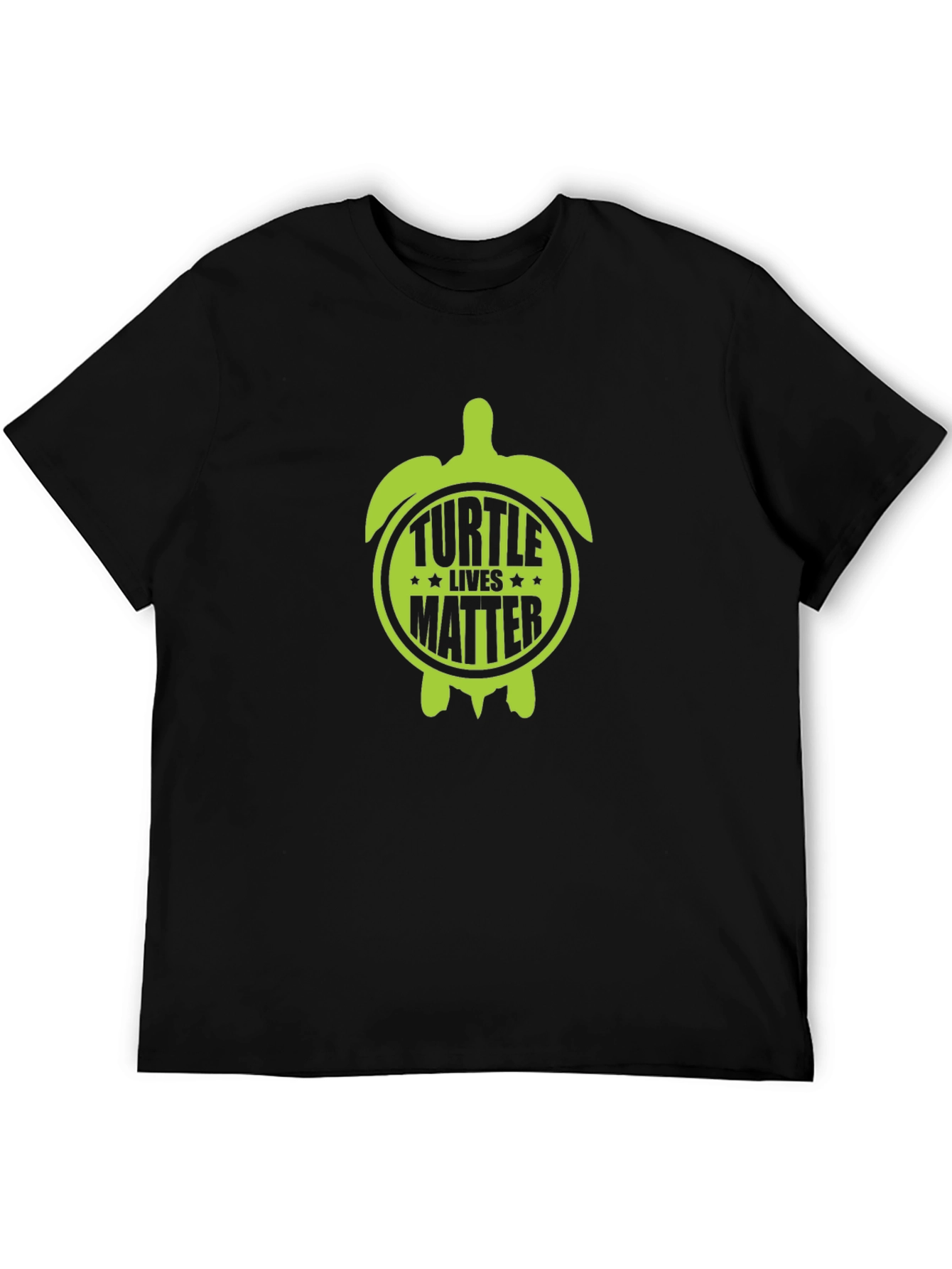 Turtle Lives Matter Graphic Tee - Black Cotton T-Shirt