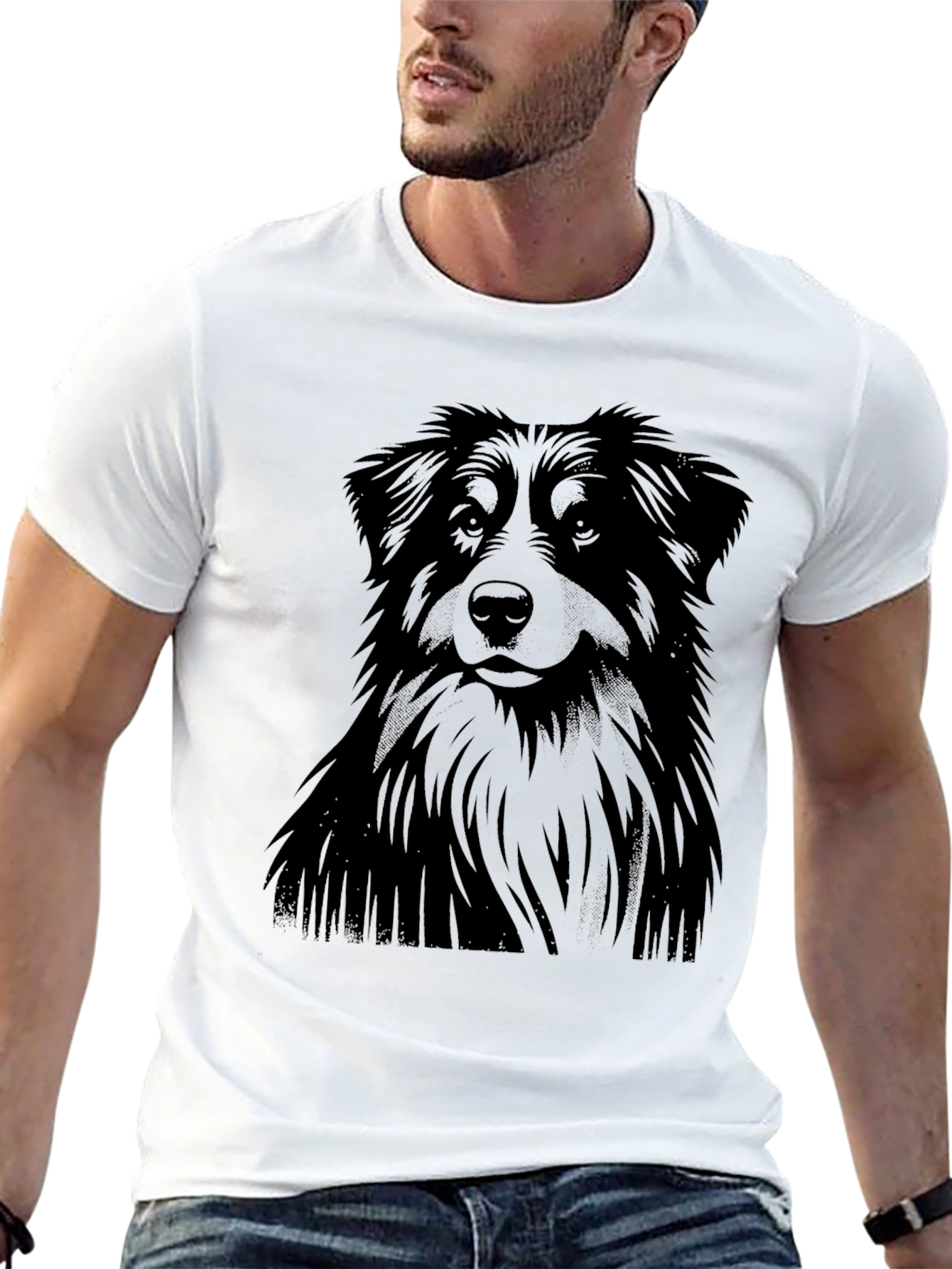 Black Dog Graphic T-Shirt for Men