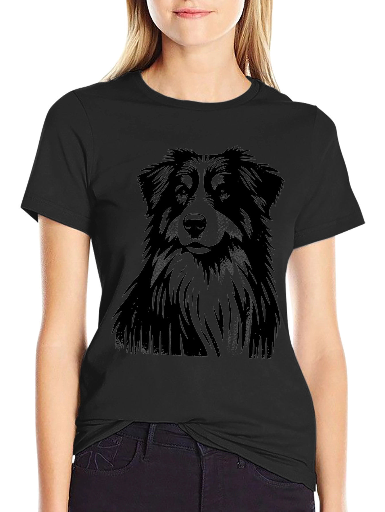 Black Dog Graphic T-Shirt for Men