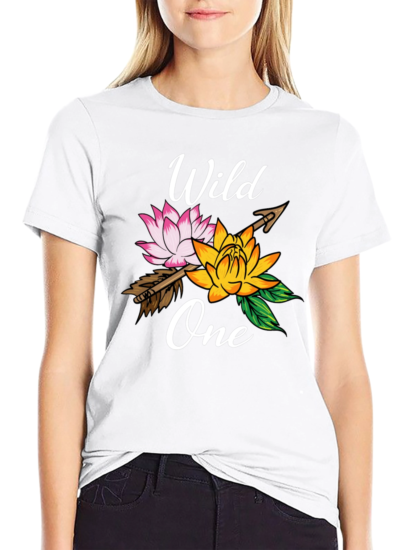 Wild One Floral Arrow Graphic T-Shirt