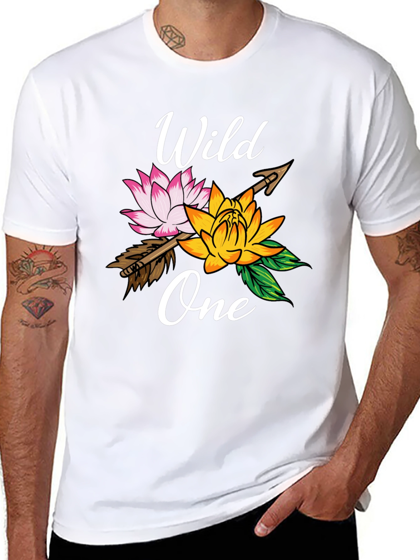 Wild One Floral Arrow Graphic T-Shirt