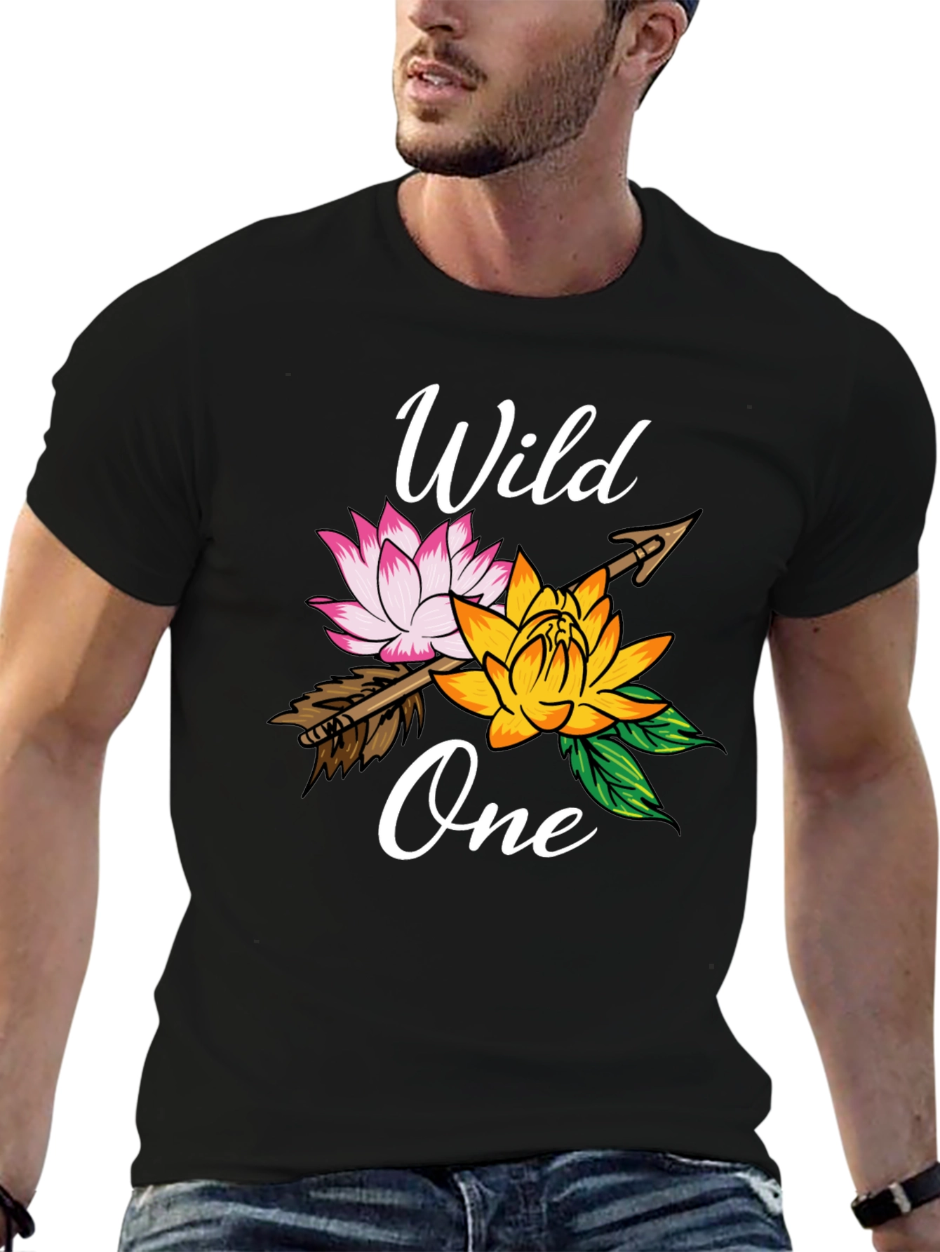 Wild One Floral Arrow Graphic T-Shirt