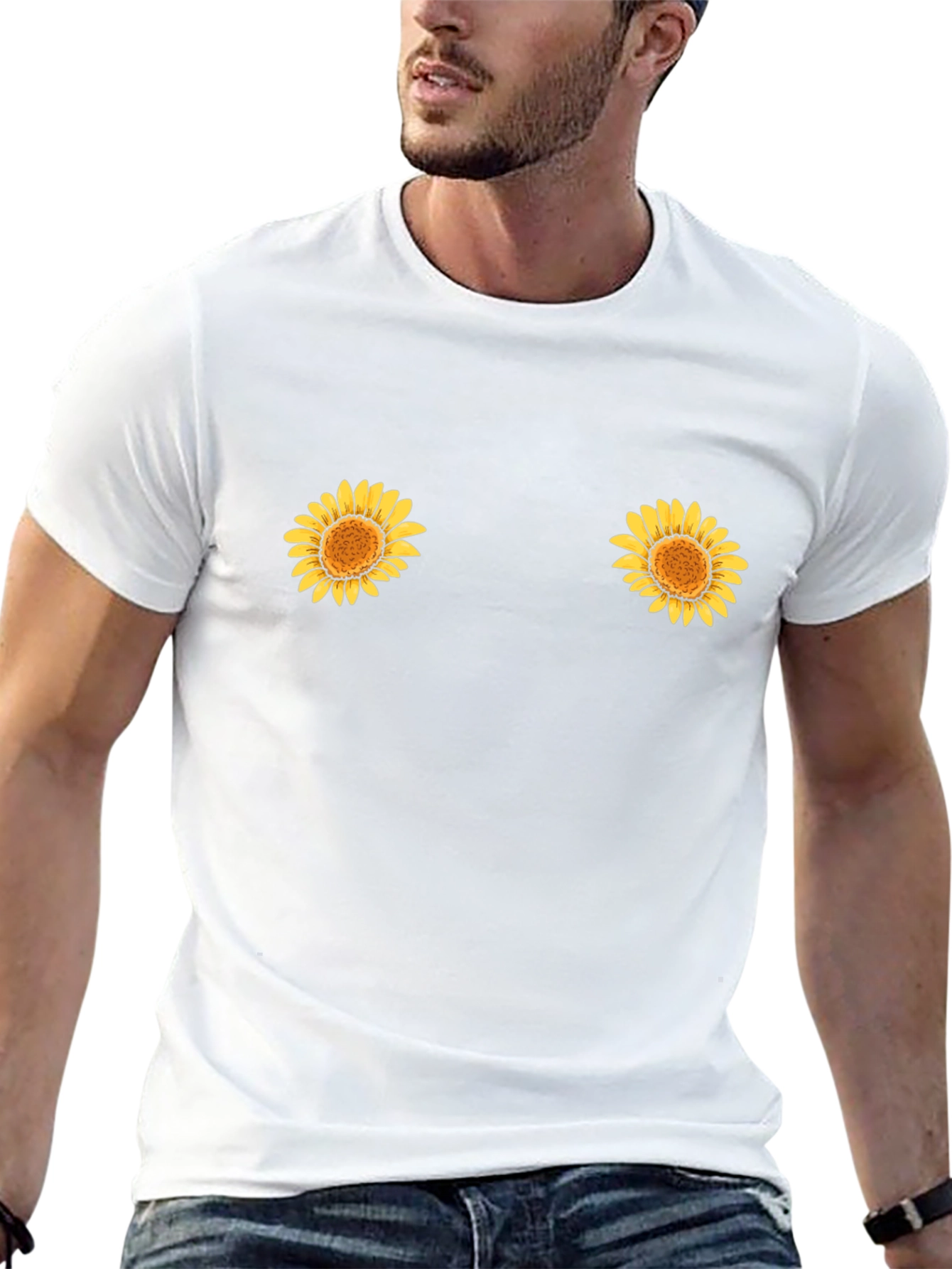 Sunflower Graphic Tee - Novelty Humor T-Shirt