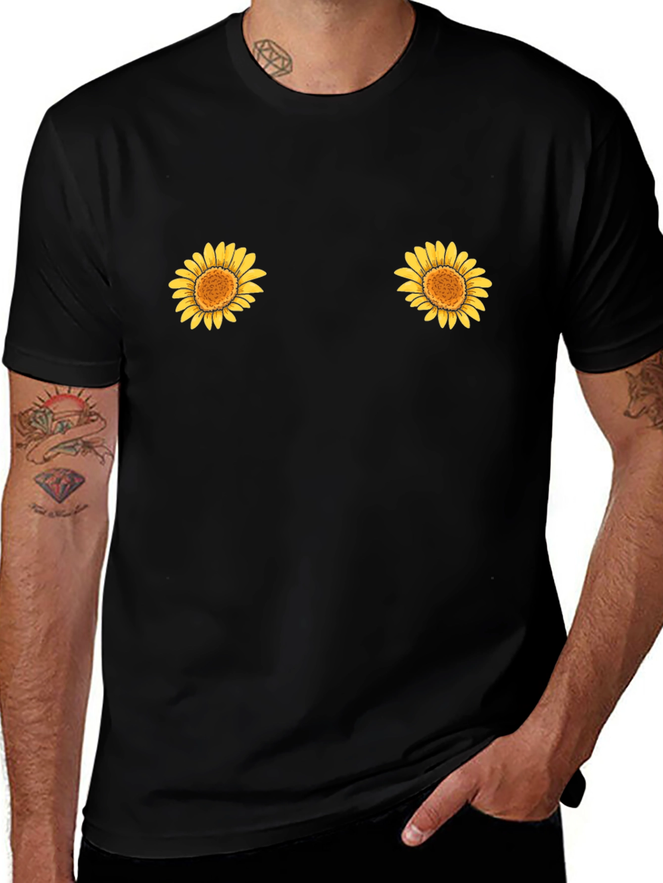 Sunflower Graphic Tee - Novelty Humor T-Shirt