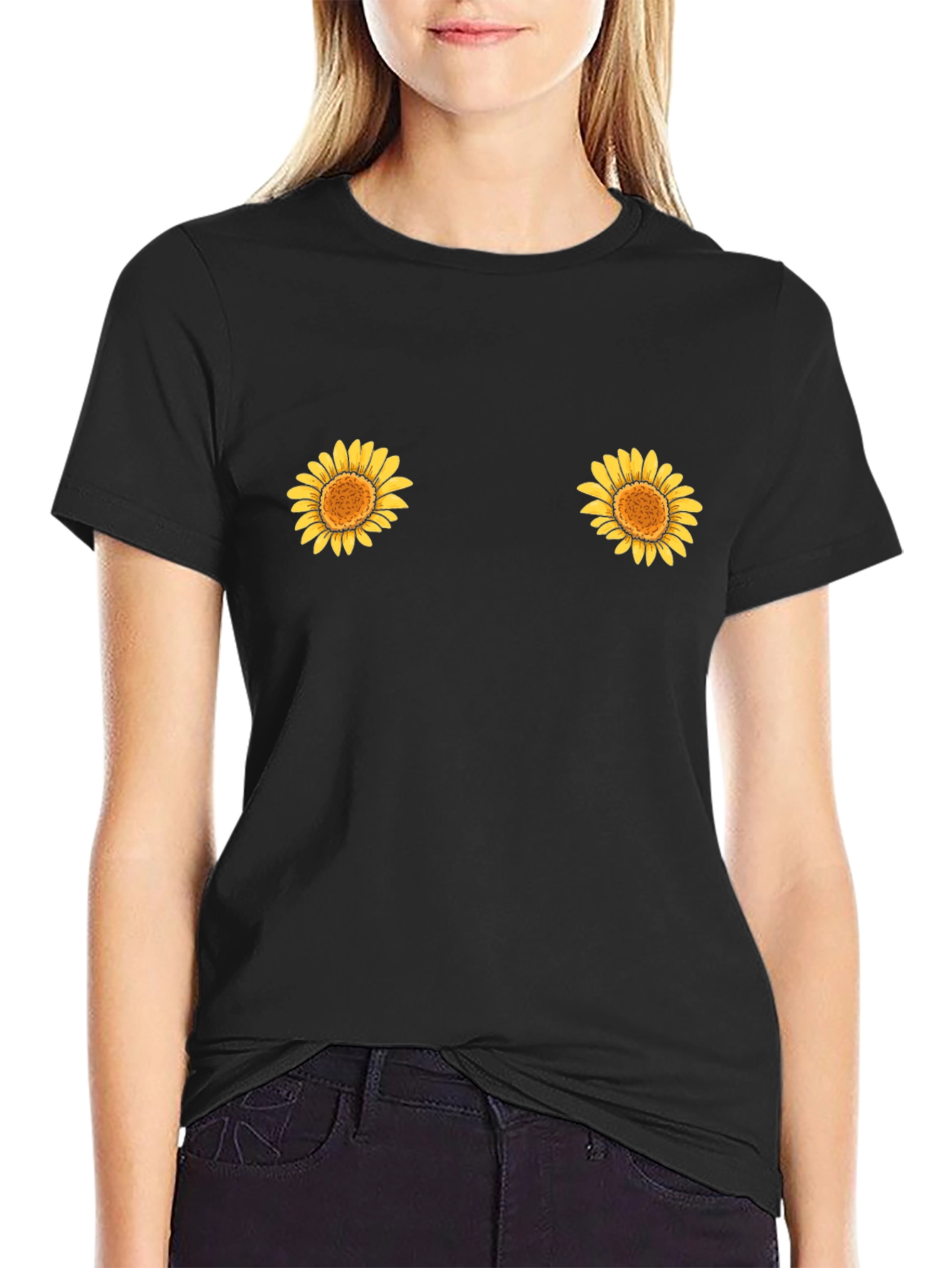 Sunflower Graphic Tee - Novelty Humor T-Shirt