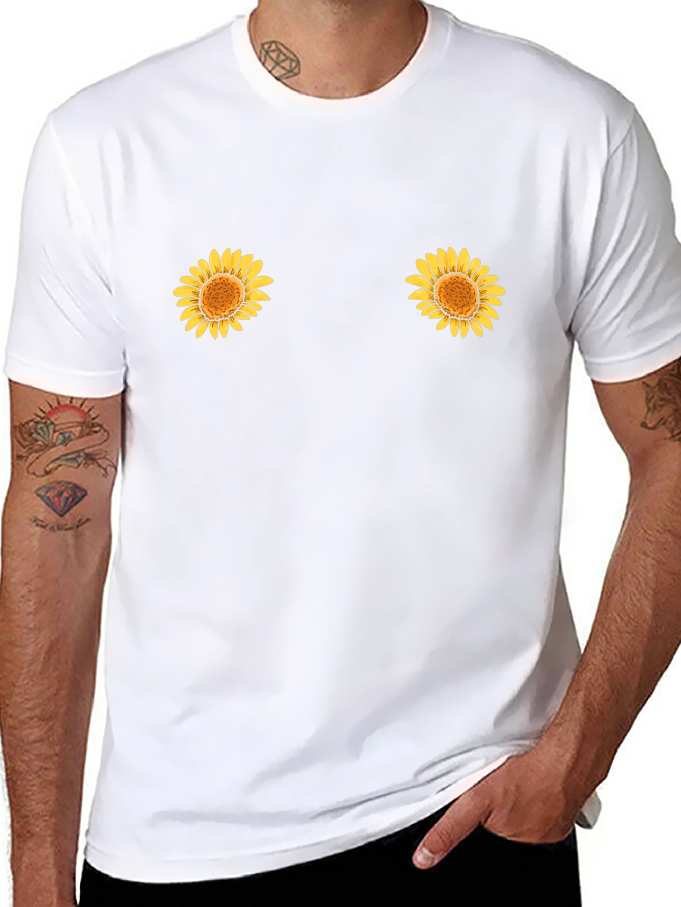 Sunflower Graphic Tee - Novelty Humor T-Shirt