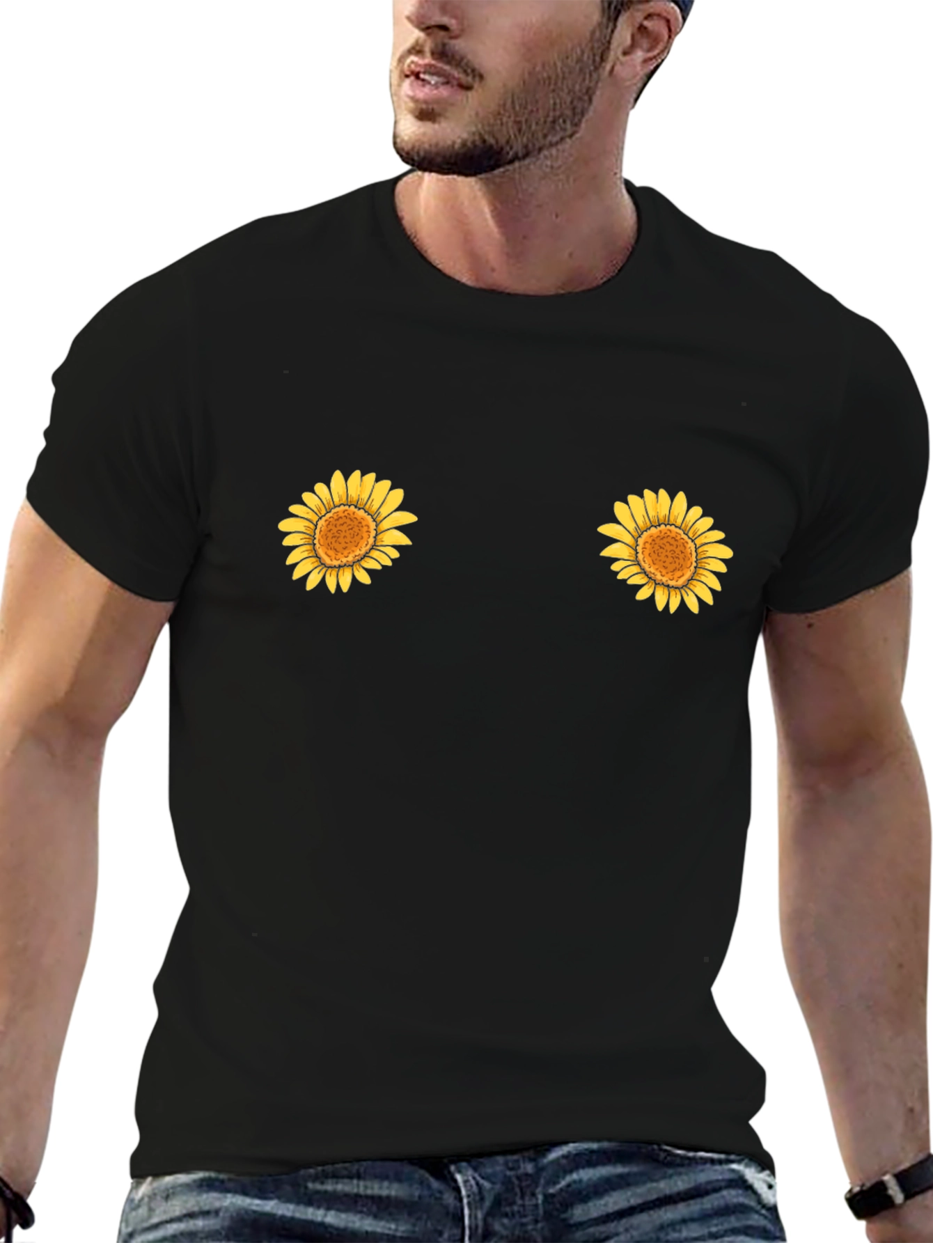 Sunflower Graphic Tee - Novelty Humor T-Shirt