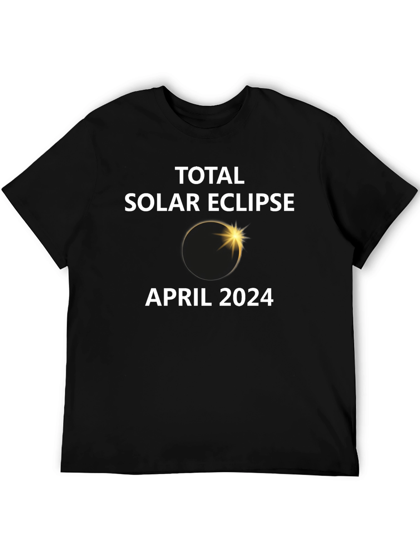 Total Solar Eclipse April 2024 Black T-Shirt