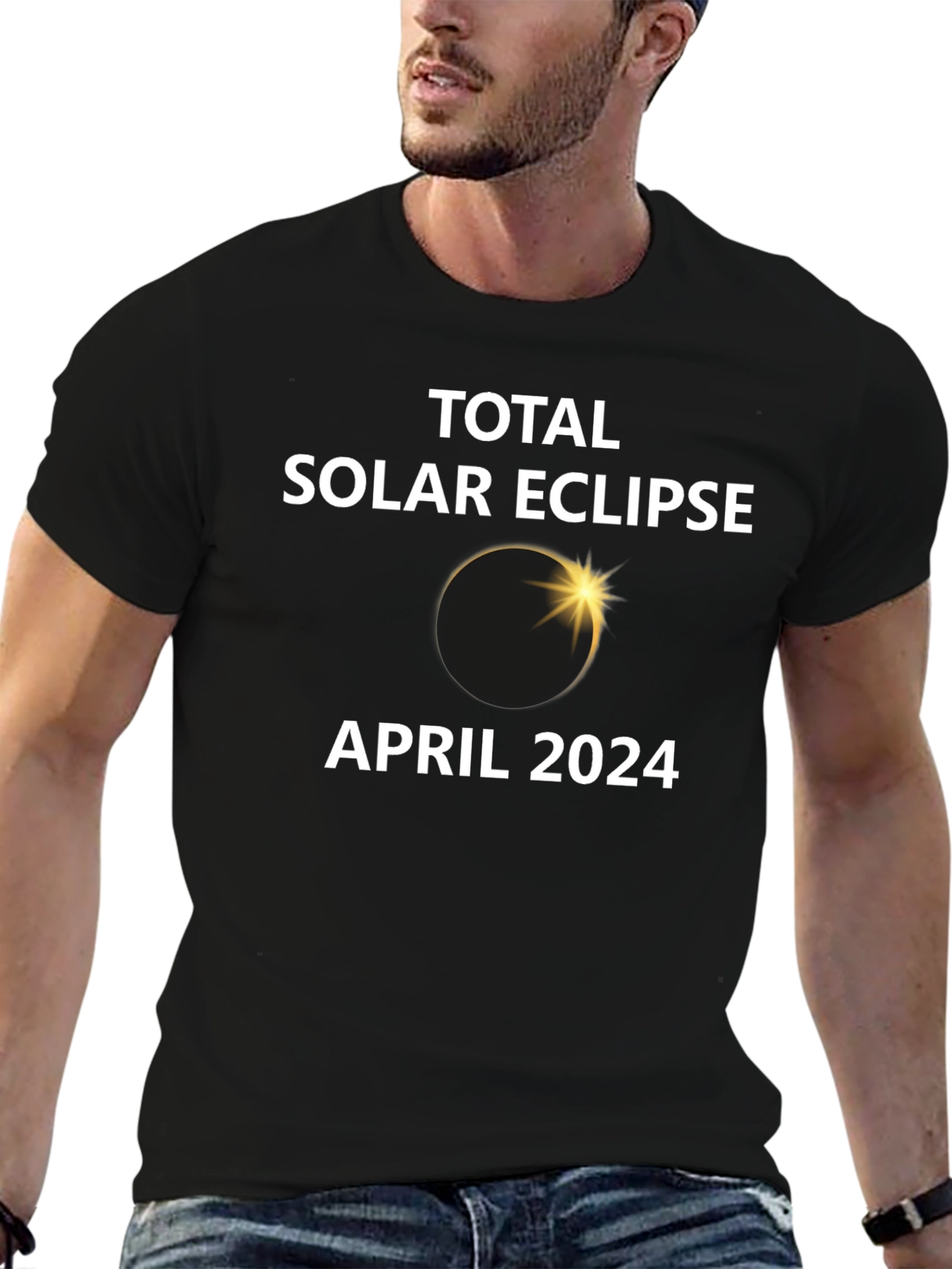 Total Solar Eclipse April 2024 Black T-Shirt