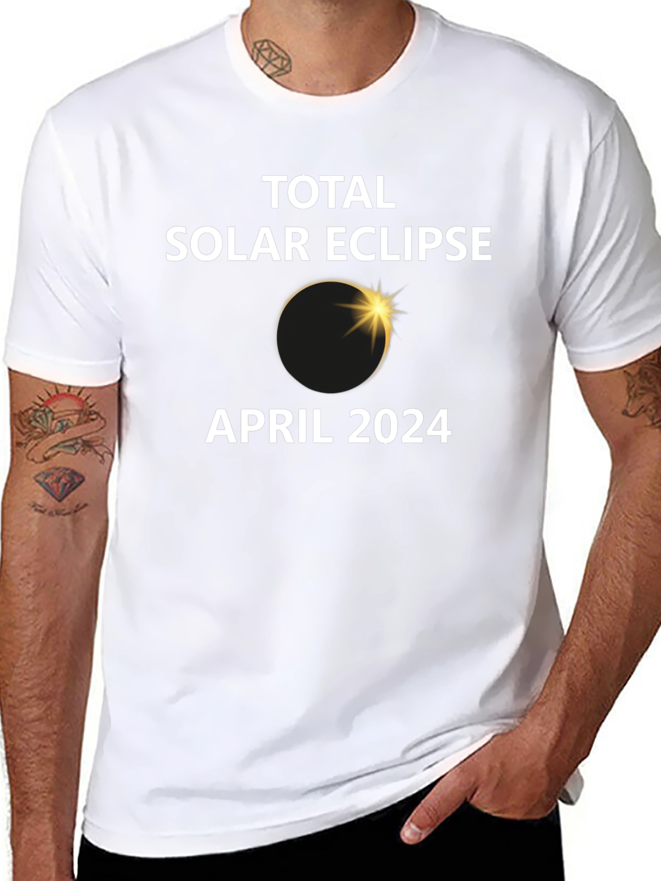 Total Solar Eclipse April 2024 Black T-Shirt