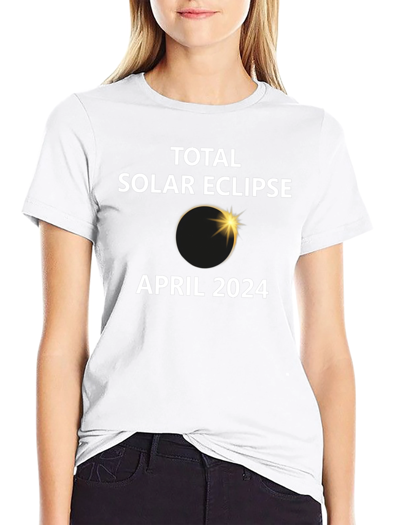 Total Solar Eclipse April 2024 Black T-Shirt