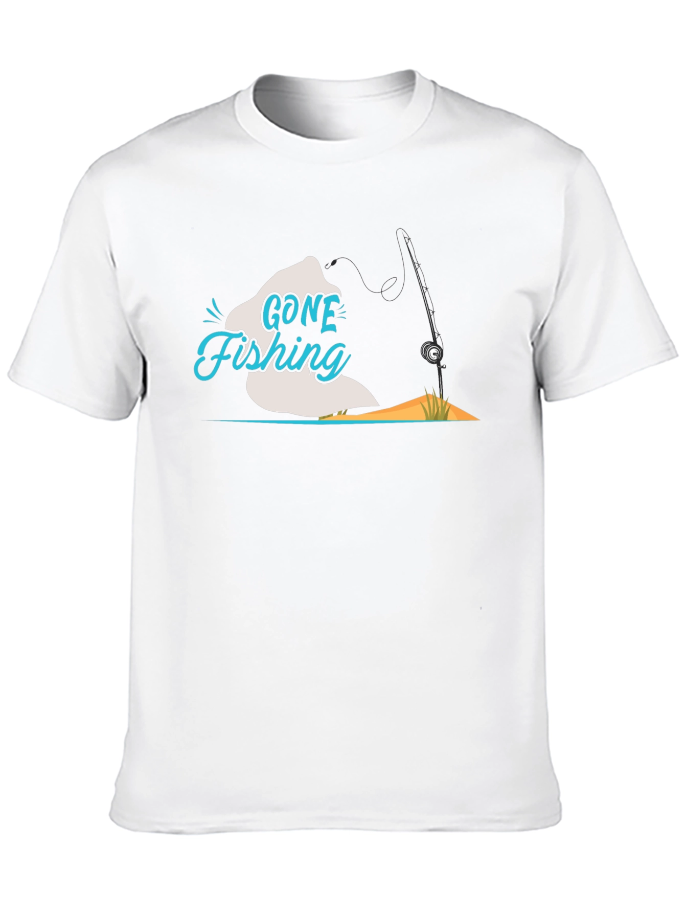 Gone Fishing Black T-Shirt