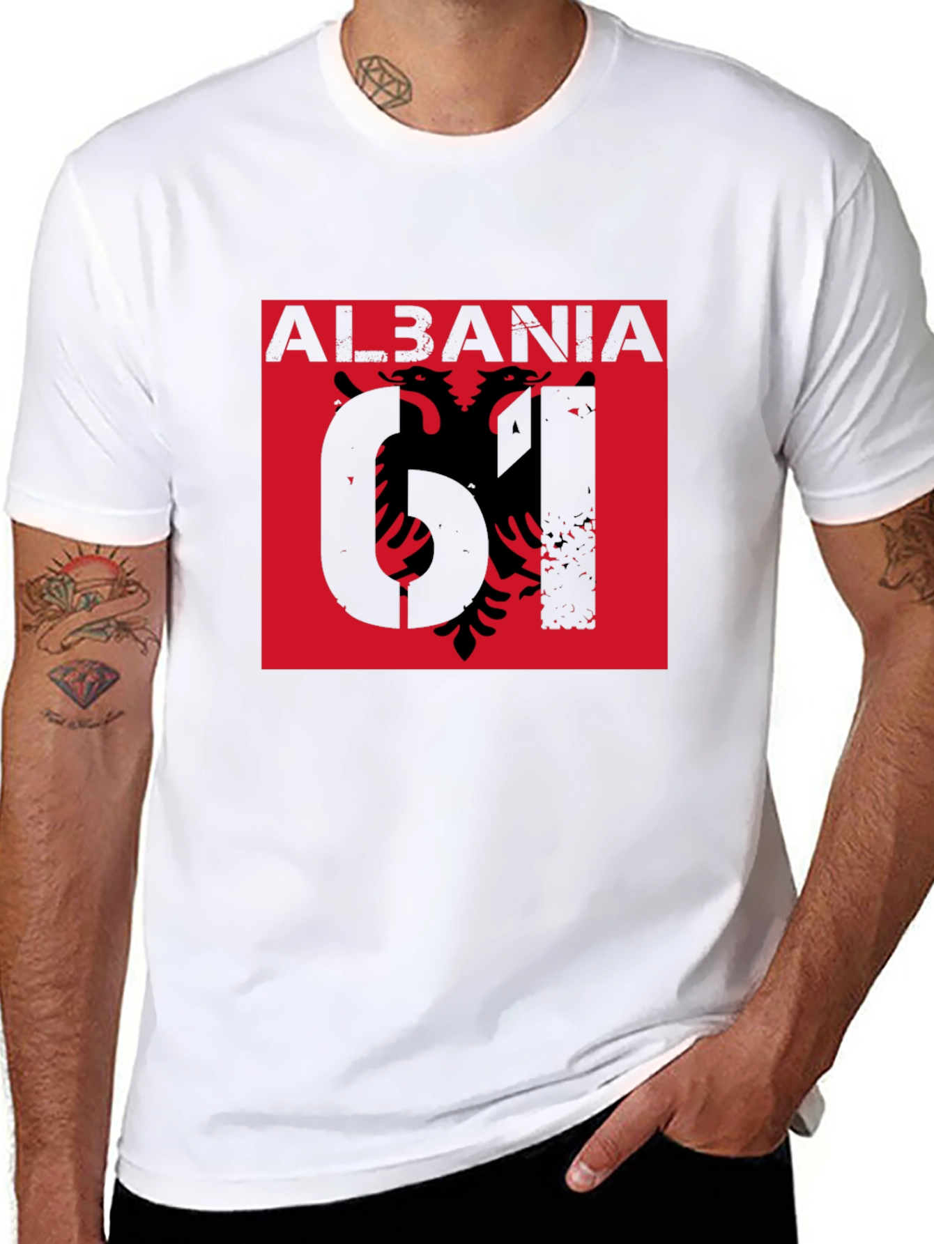 Albania Eagle Graphic Tee - Black