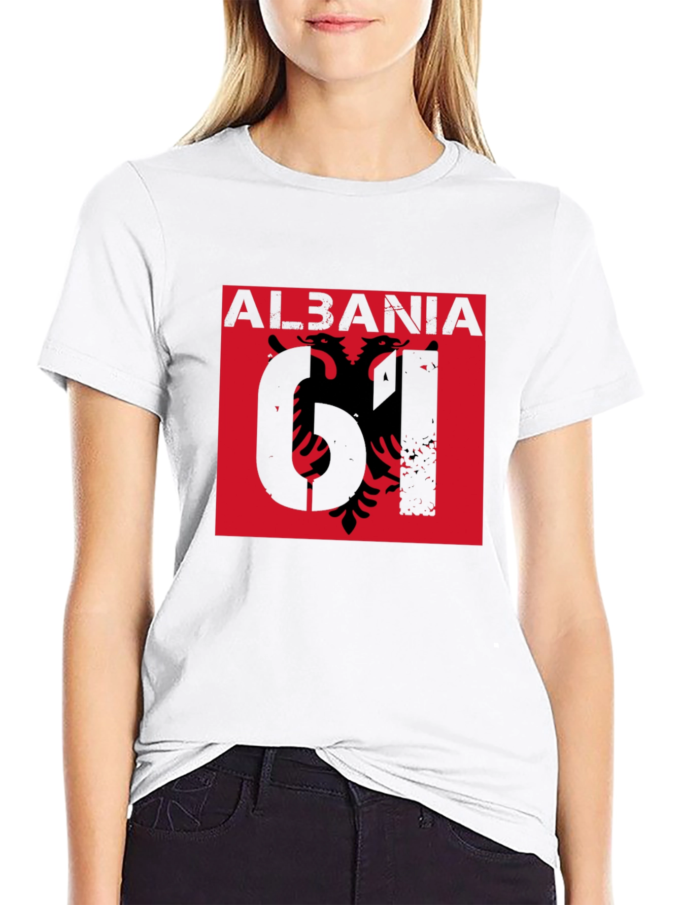 Albania Eagle Graphic Tee - Black