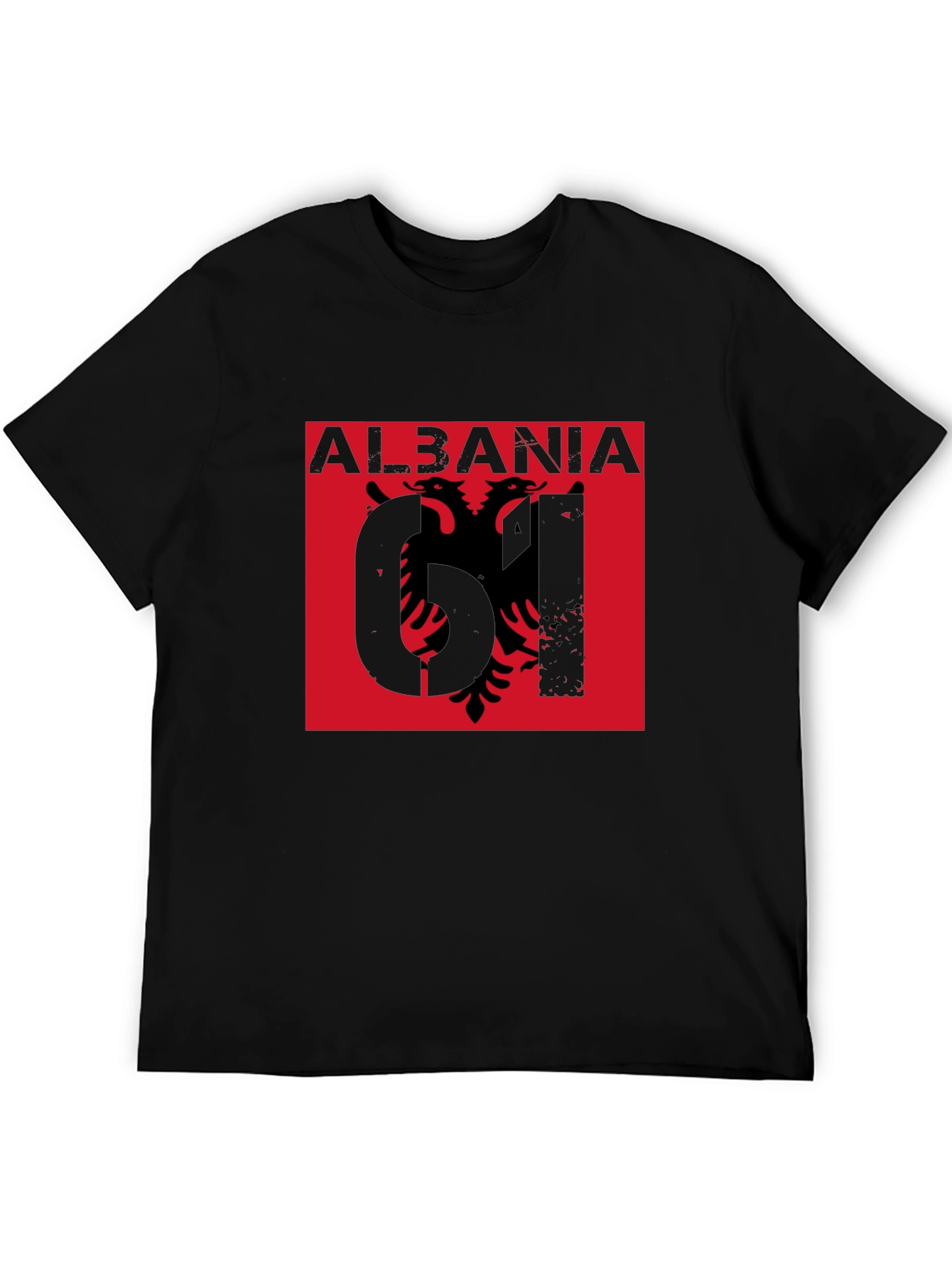 Albania Eagle Graphic Tee - Black