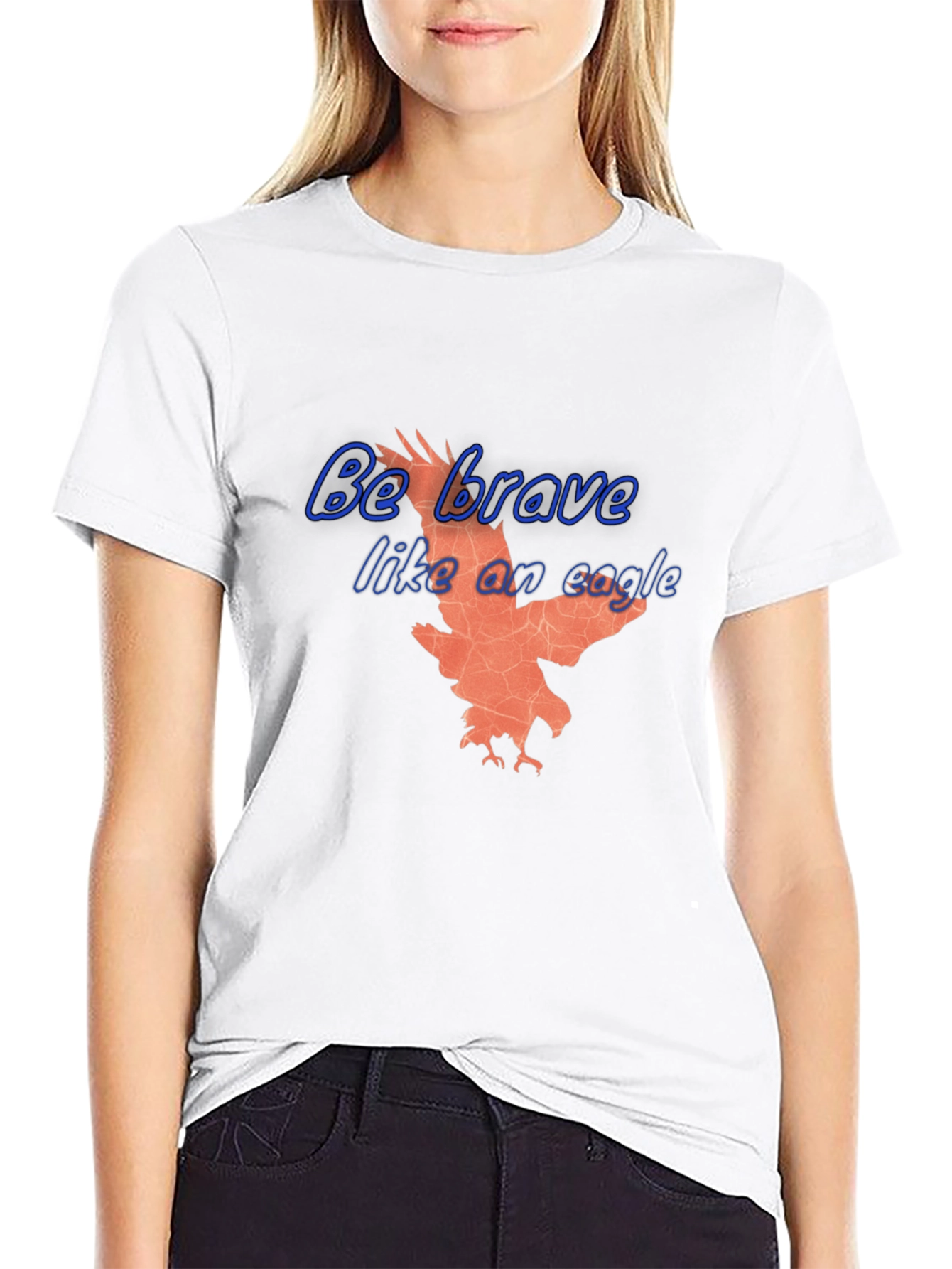 Be Brave Like an Eagle T-Shirt - Black