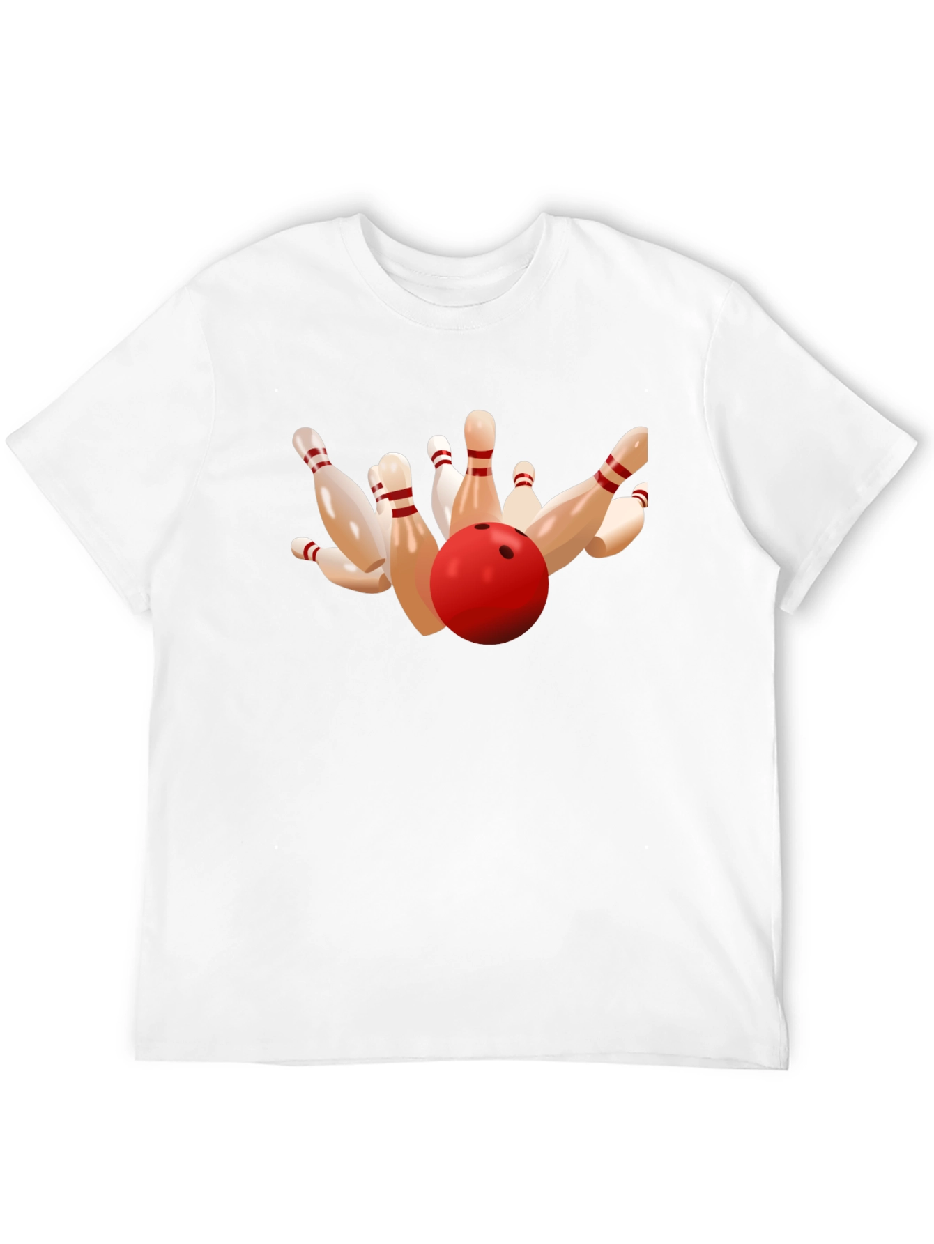 Bowling Strike Graphic Tee - Black