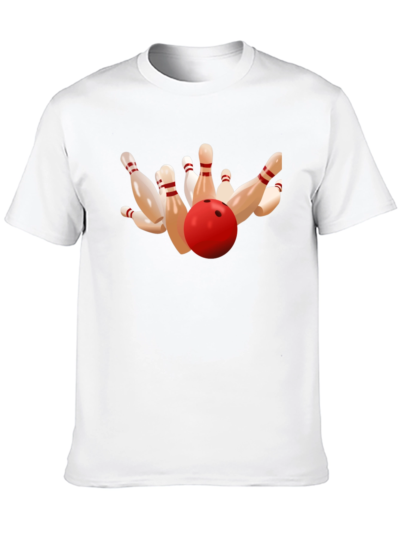Bowling Strike Graphic Tee - Black