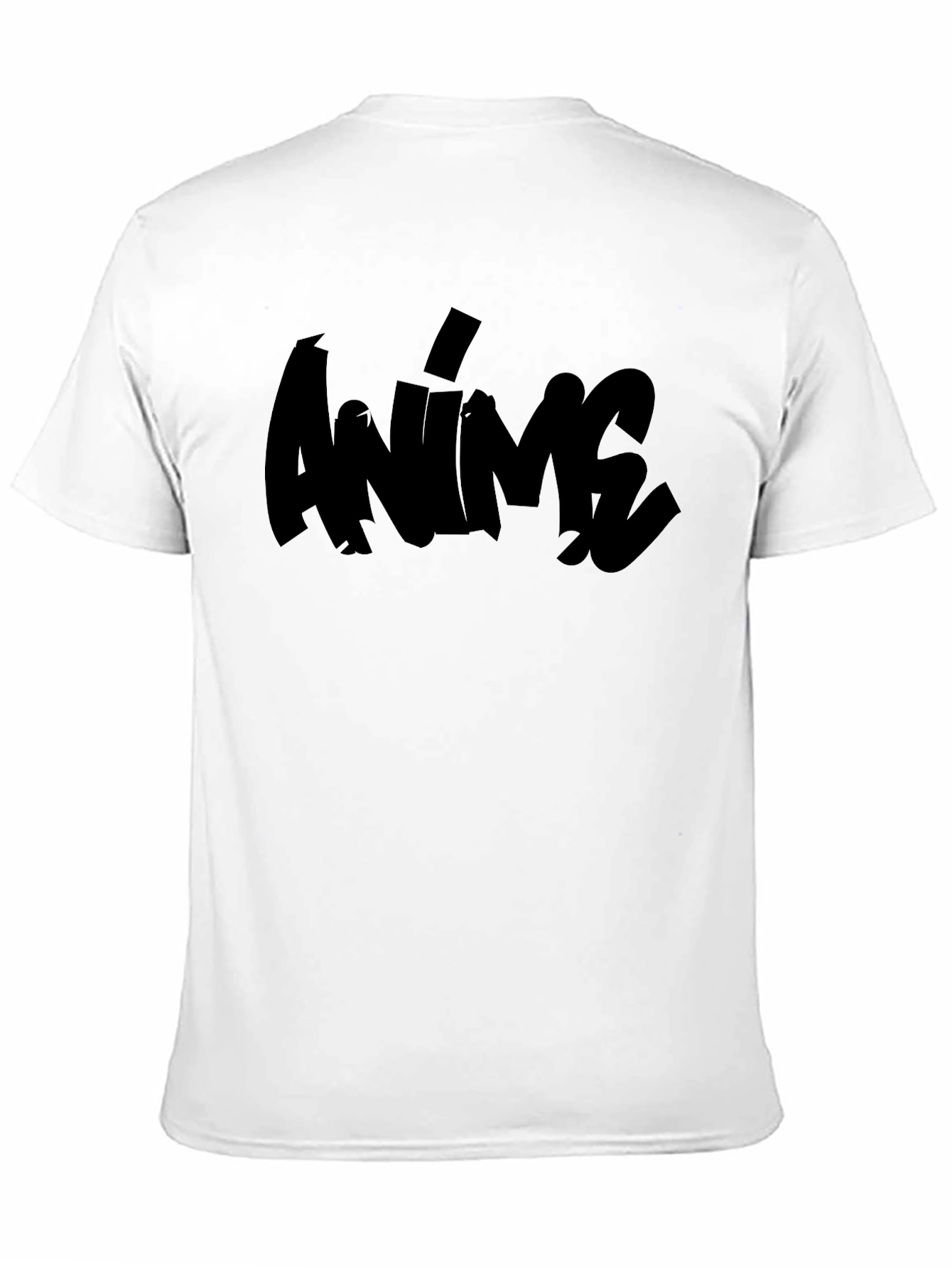 Anime Graphic Tee - Black Cotton T-Shirt