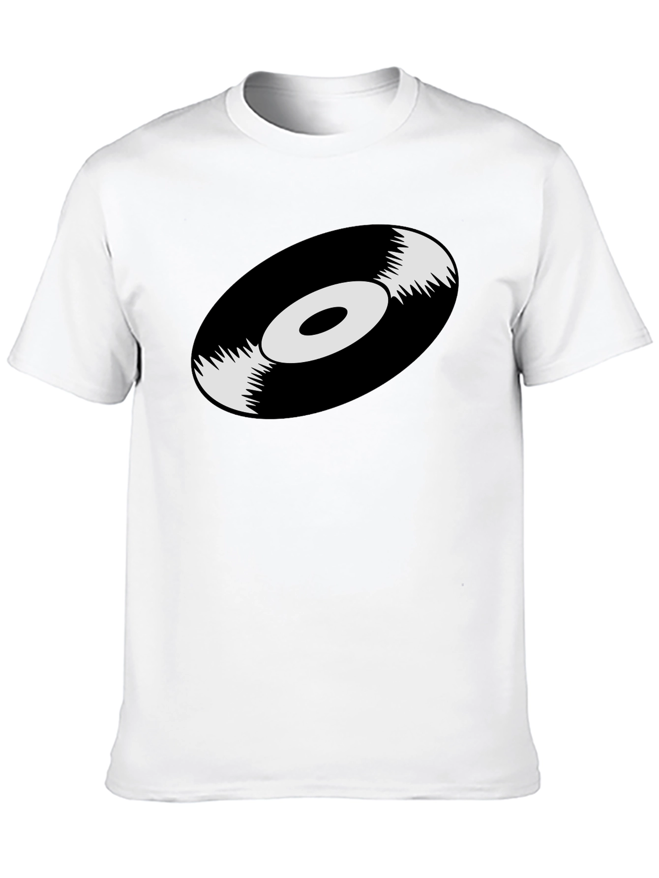 Vinyl Record Graphic T-Shirt - Black