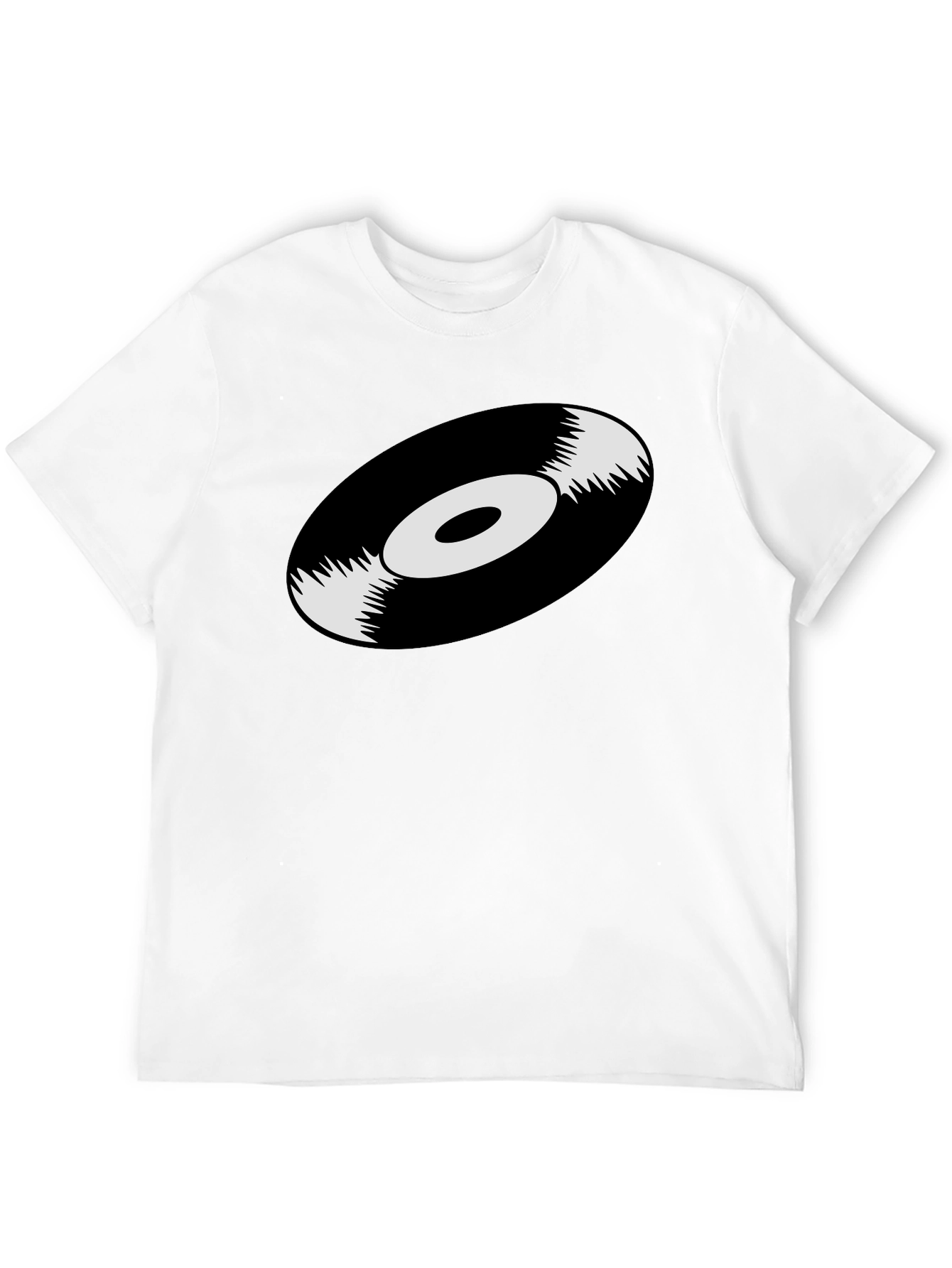Vinyl Record Graphic T-Shirt - Black