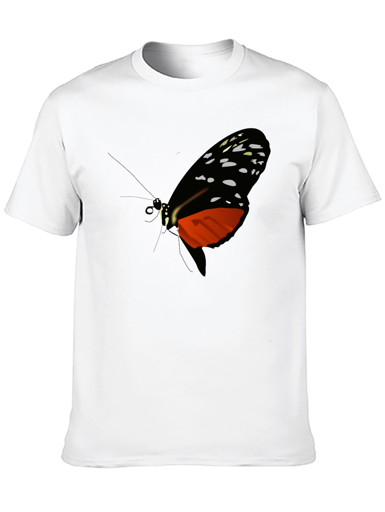 Butterfly Graphic Print Black T-Shirt