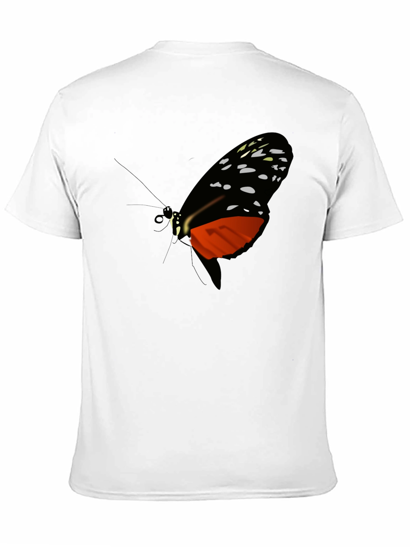 Butterfly Graphic Print Black T-Shirt