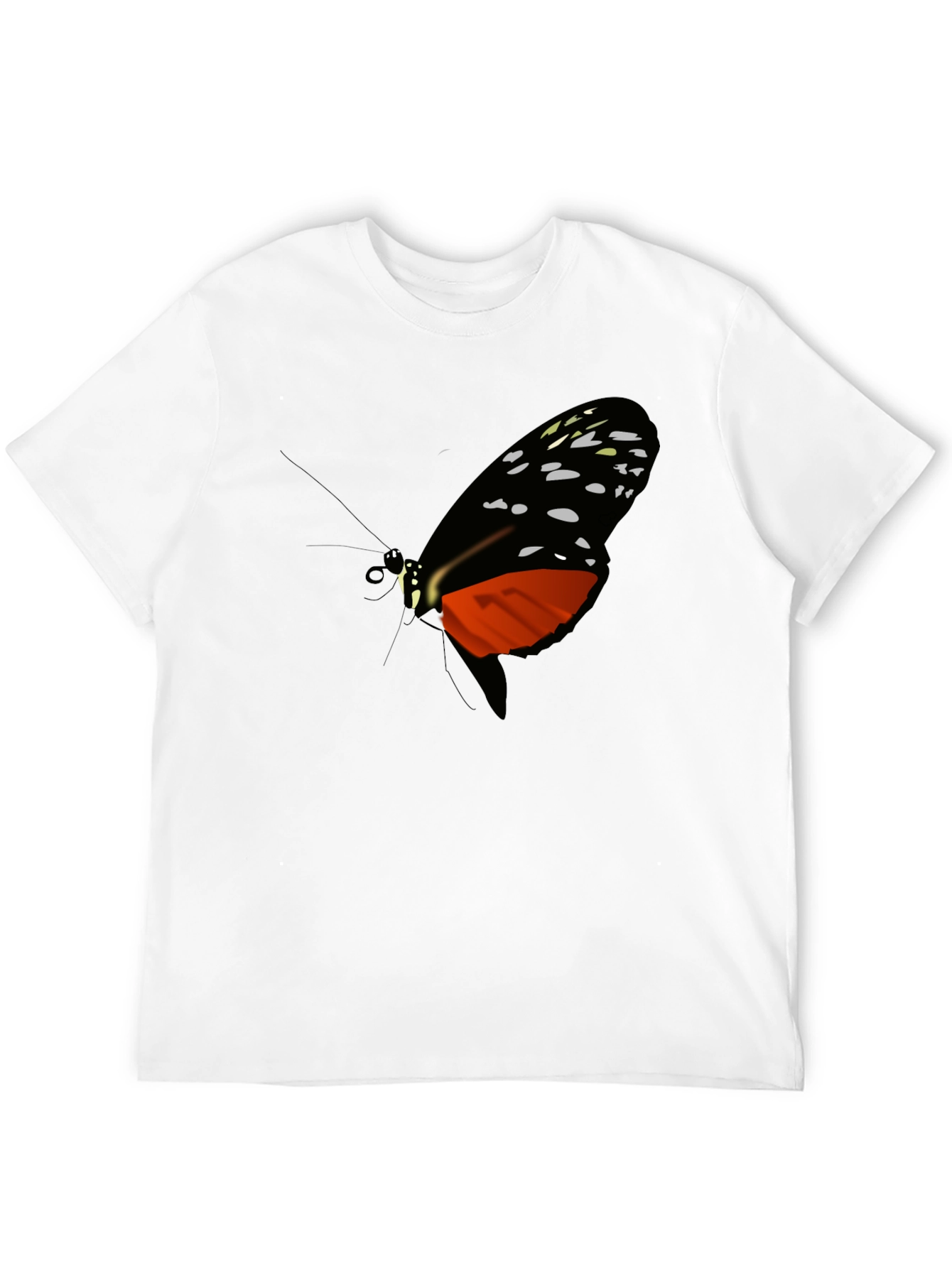 Butterfly Graphic Print Black T-Shirt