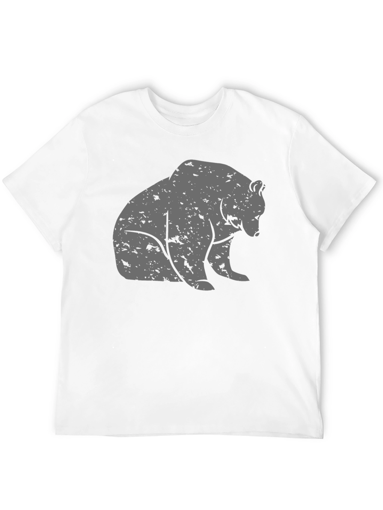 Bear Graphic T-Shirt - Casual Black Tee