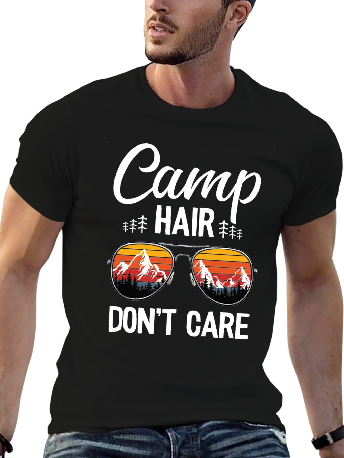 Camp Hair Dont Care Graphic T-Shirt