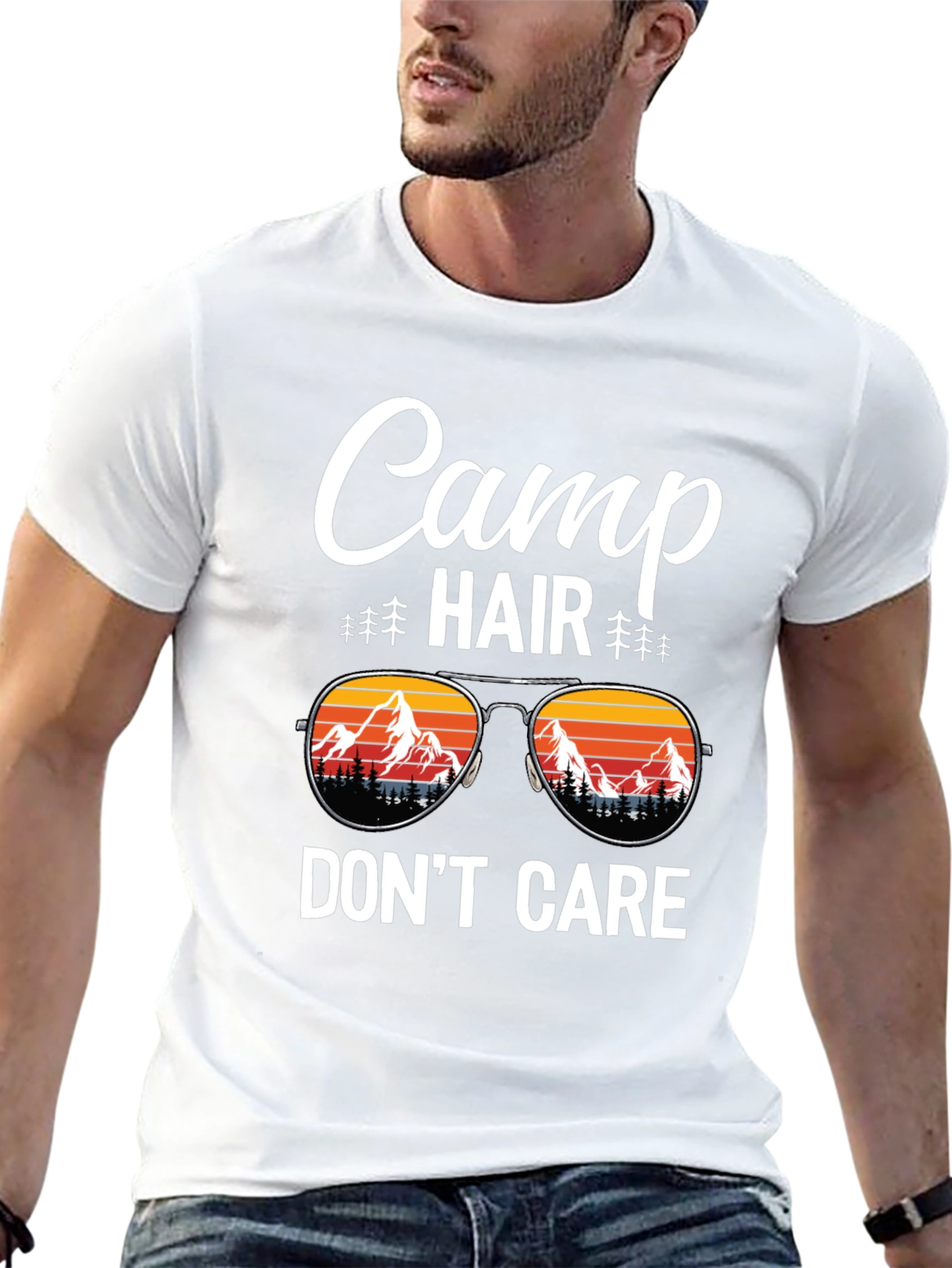 Camp Hair Dont Care Graphic T-Shirt