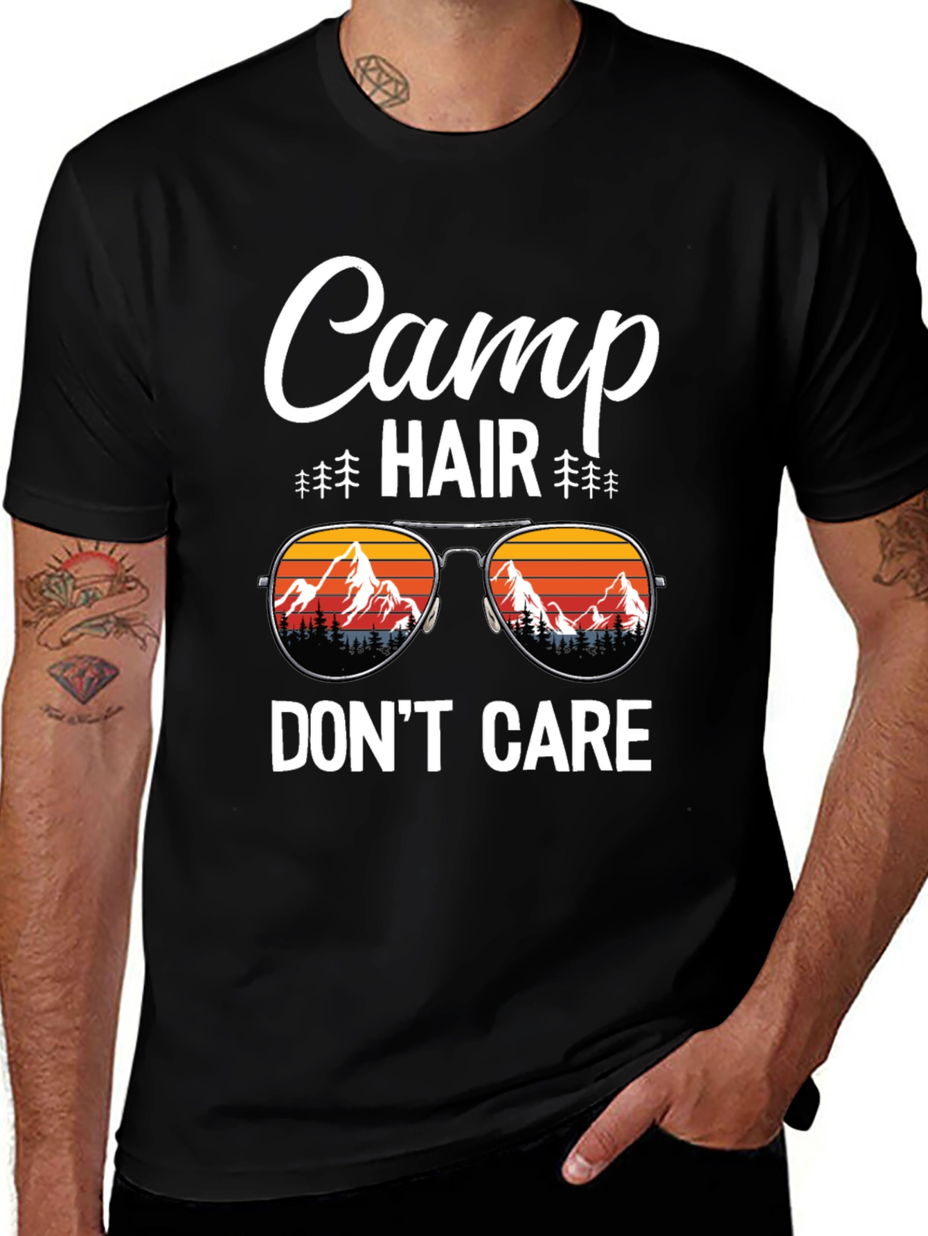 Camp Hair Dont Care Graphic T-Shirt