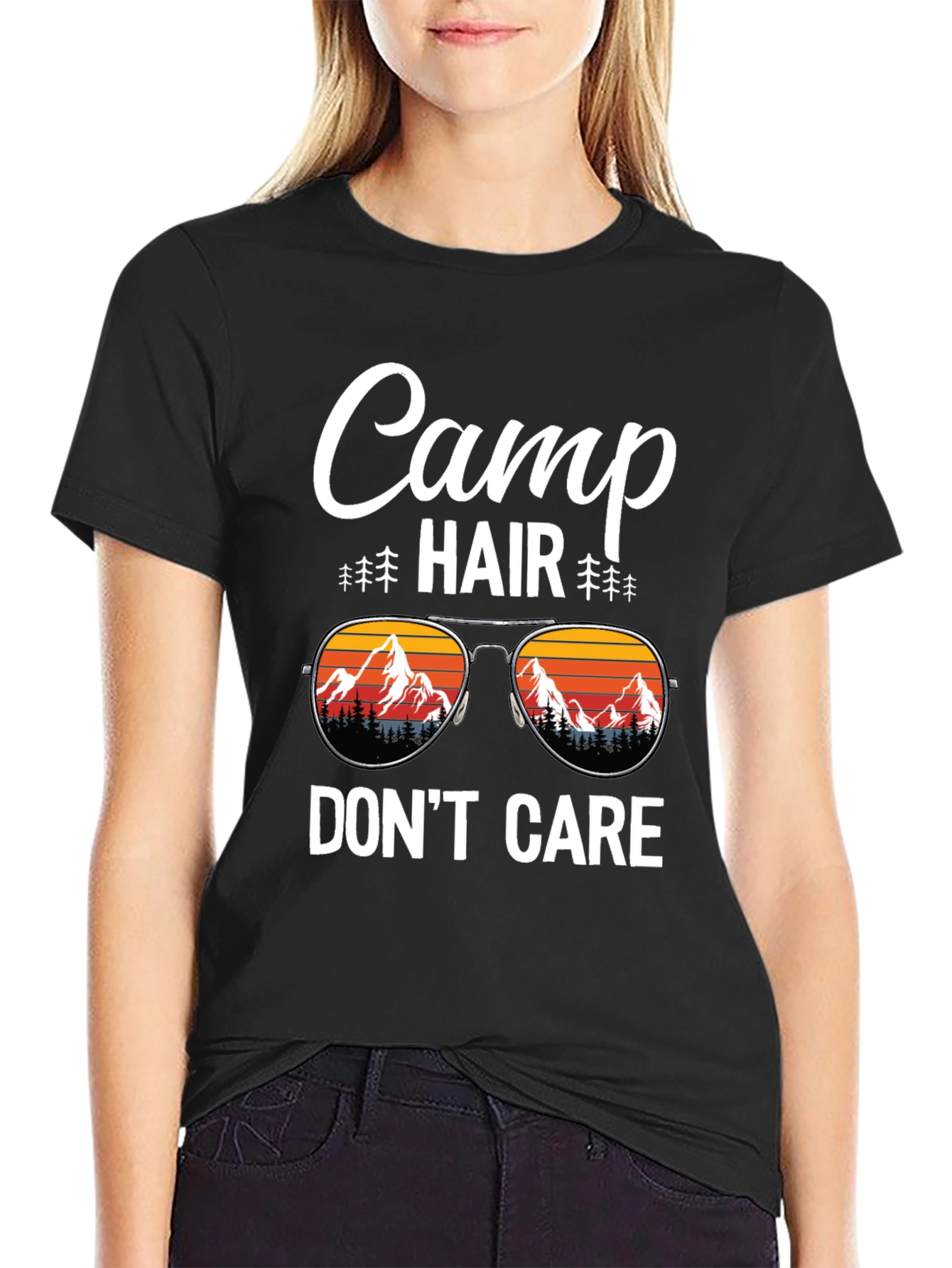 Camp Hair Dont Care Graphic T-Shirt