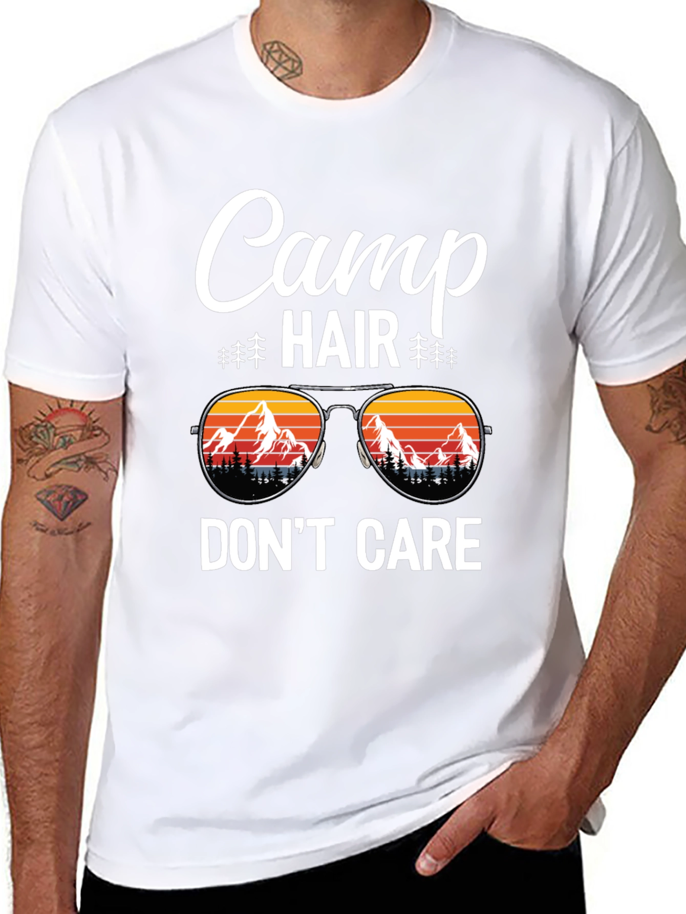 Camp Hair Dont Care Graphic T-Shirt