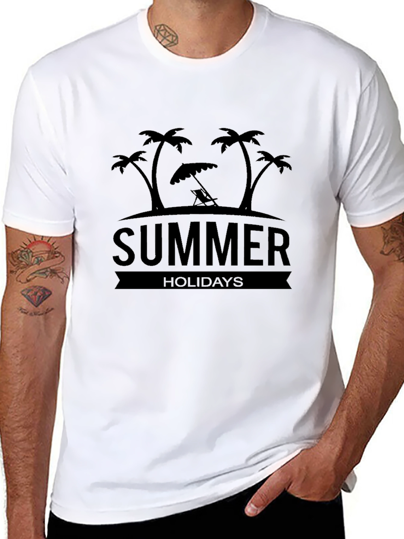 Summer Holiday Palm Tee - Mens Short Sleeve